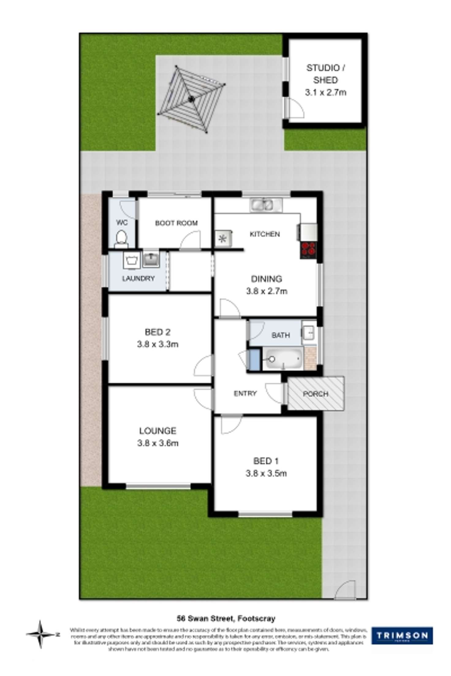 Floorplan of Homely house listing, 56 Swan Street, Footscray VIC 3011