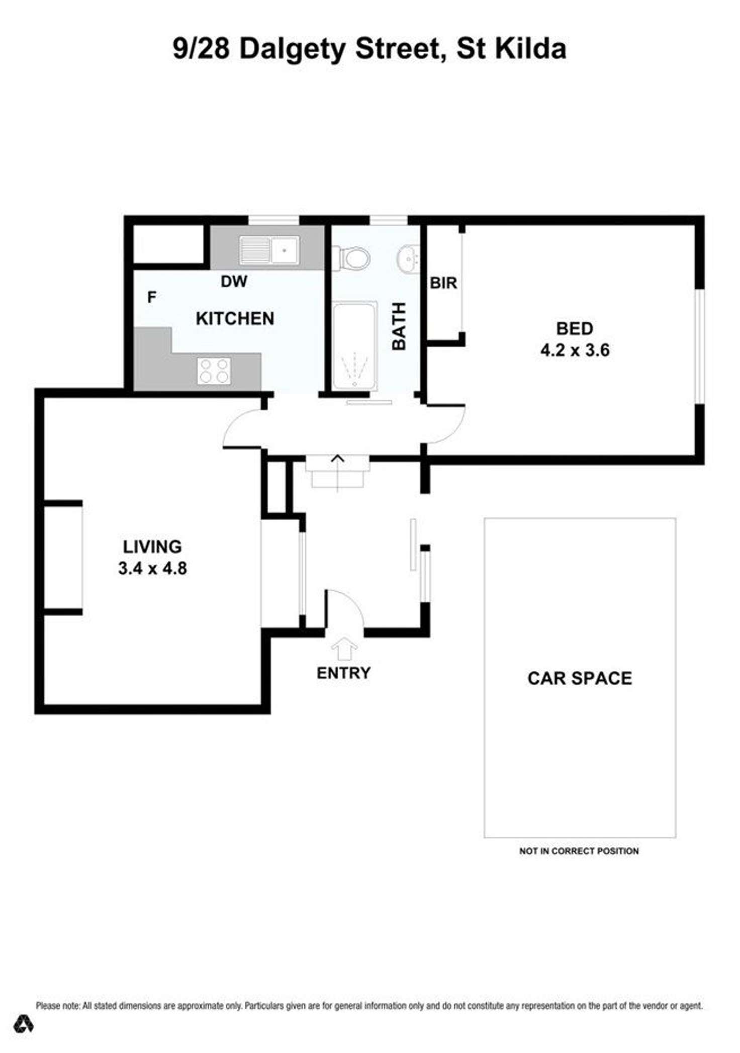 Floorplan of Homely apartment listing, 9/26 Dalgety Street, St Kilda VIC 3182