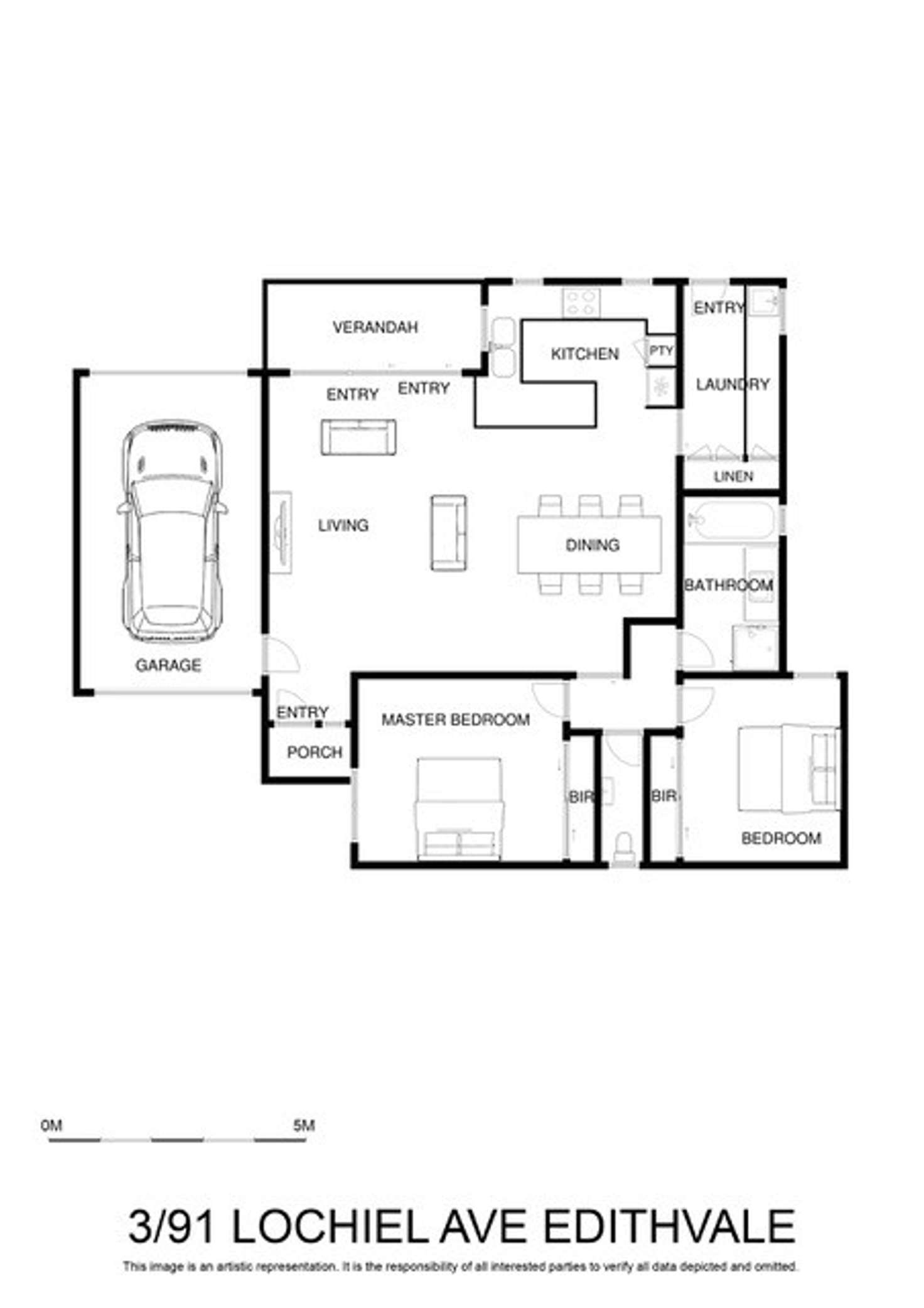 Floorplan of Homely townhouse listing, 3/91 Lochiel Avenue, Edithvale VIC 3196
