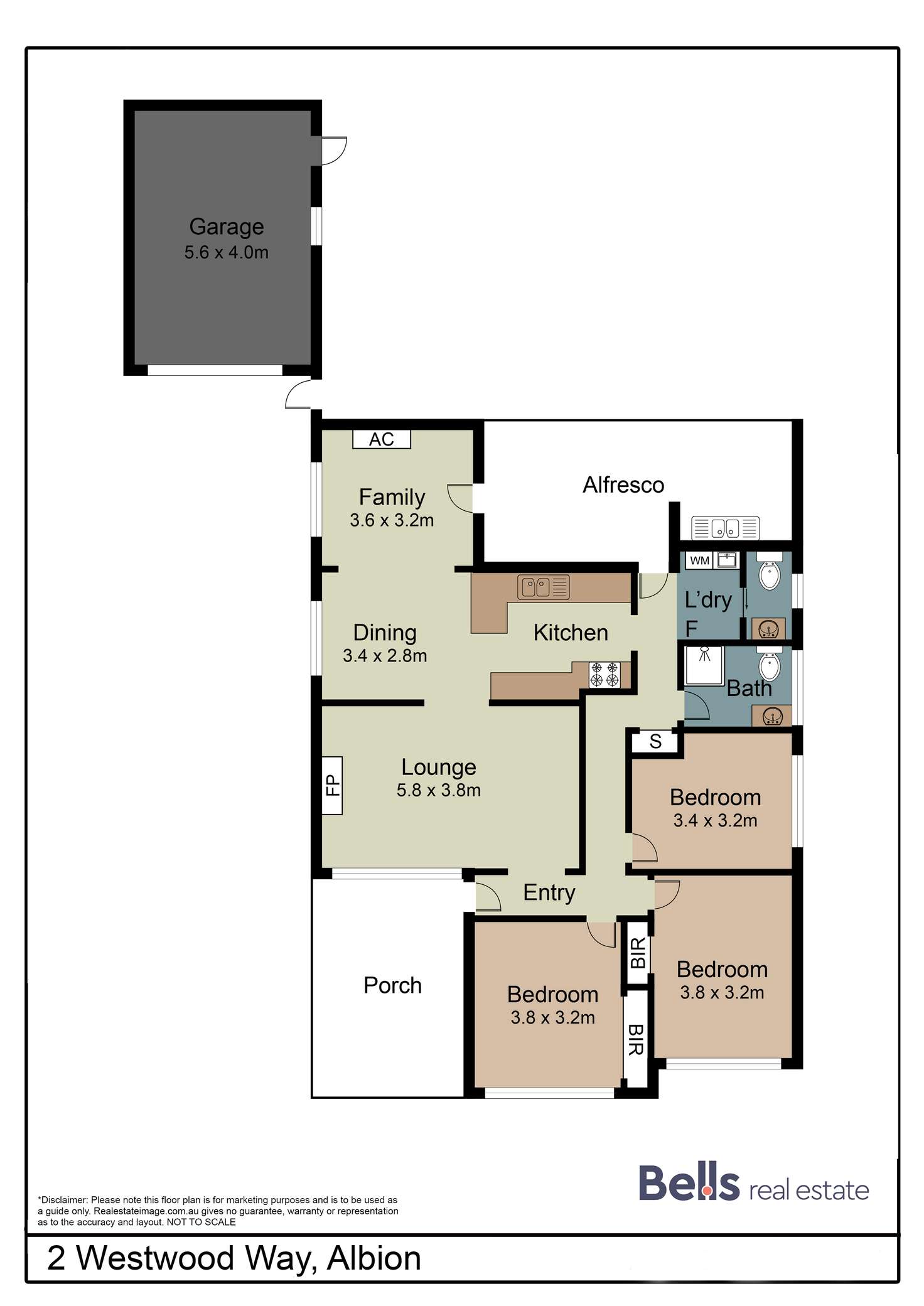 Floorplan of Homely house listing, 2 Westwood Way, Albion VIC 3020