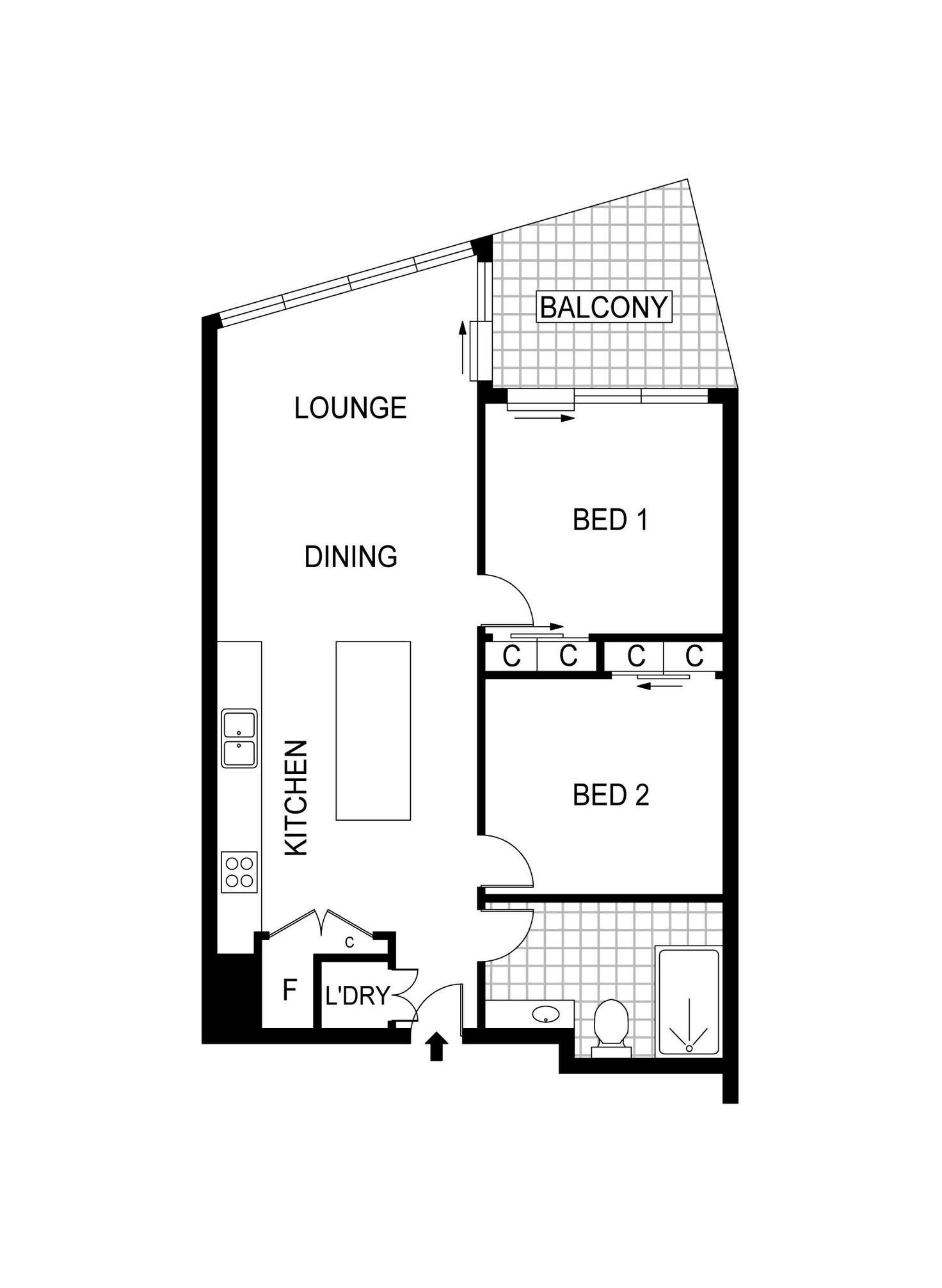 Floorplan of Homely apartment listing, 1709/677 La Trobe Street, Docklands VIC 3008