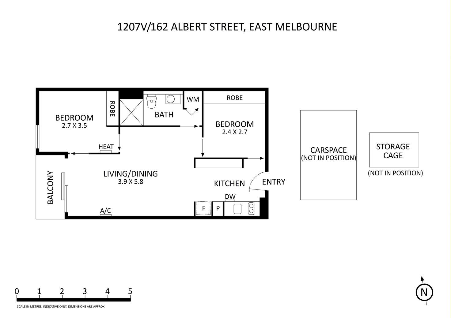 Floorplan of Homely apartment listing, 1207V/162 Albert Street, East Melbourne VIC 3002