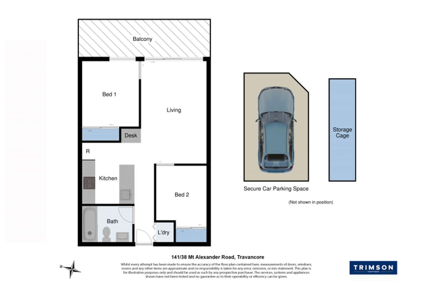 Floorplan of Homely apartment listing, 141/38 Mt Alexander Road, Travancore VIC 3032