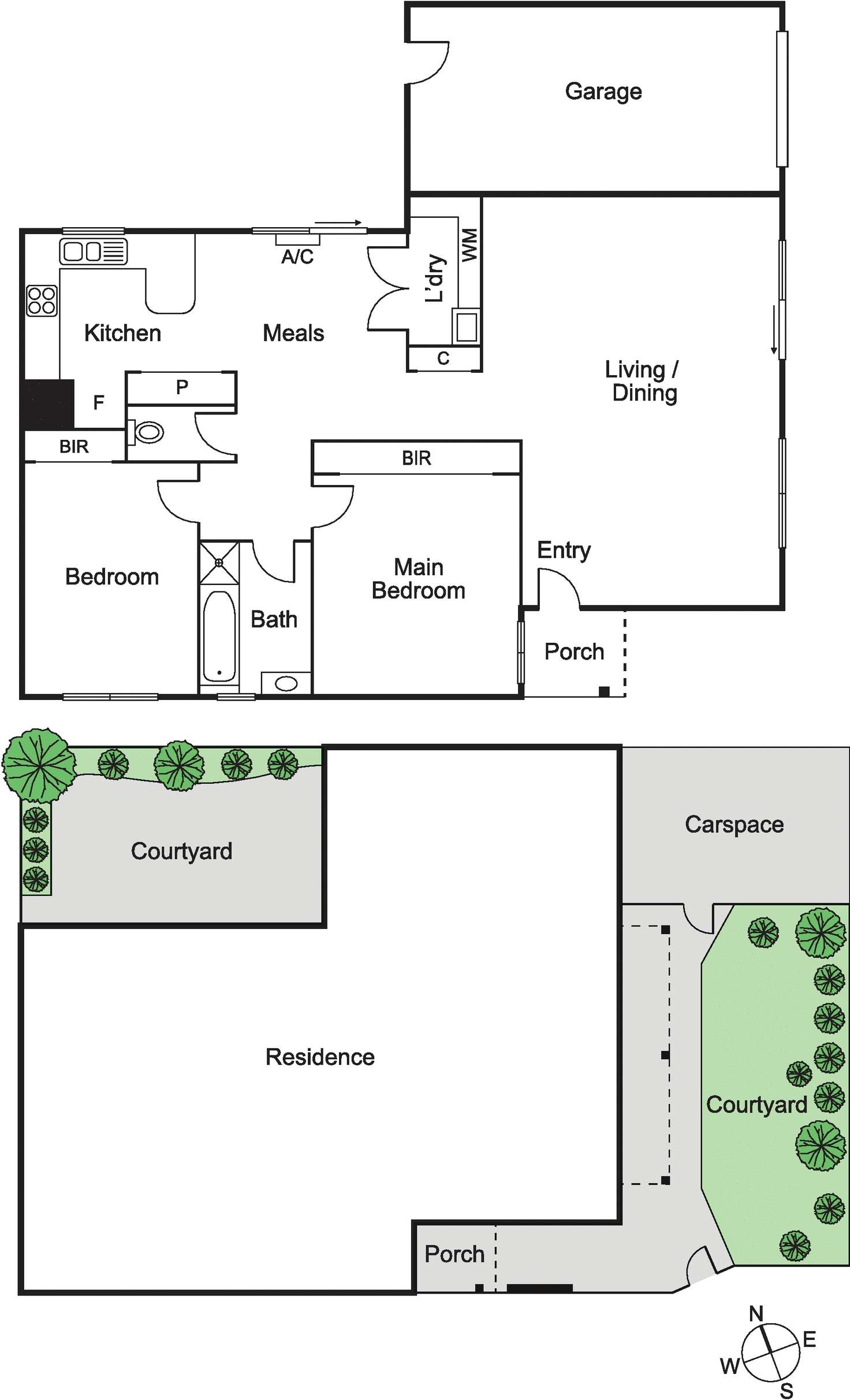 Floorplan of Homely unit listing, 1/57 Mimosa Road, Carnegie VIC 3163