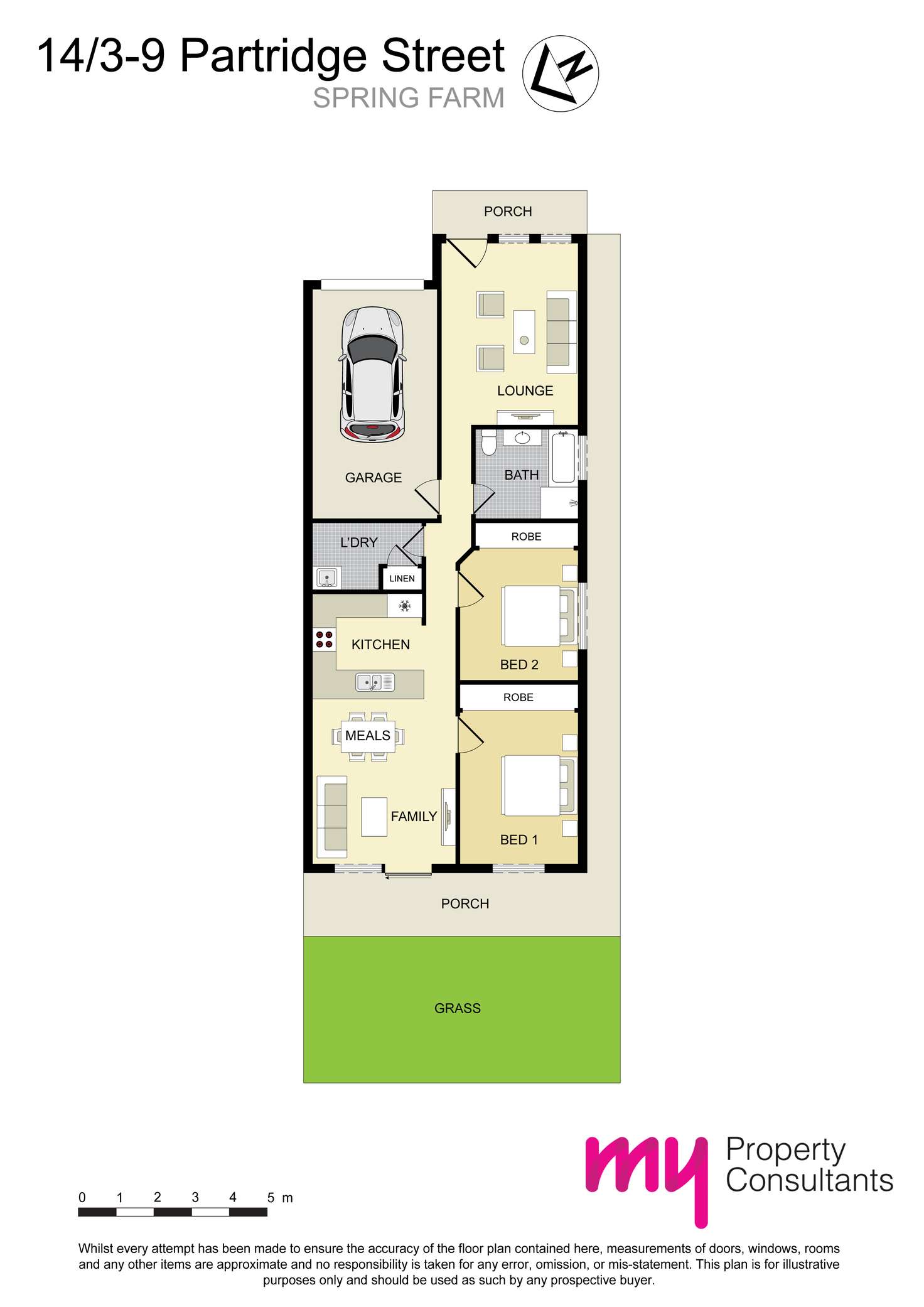 Floorplan of Homely villa listing, 14/3-9 Partridge Street, Spring Farm NSW 2570