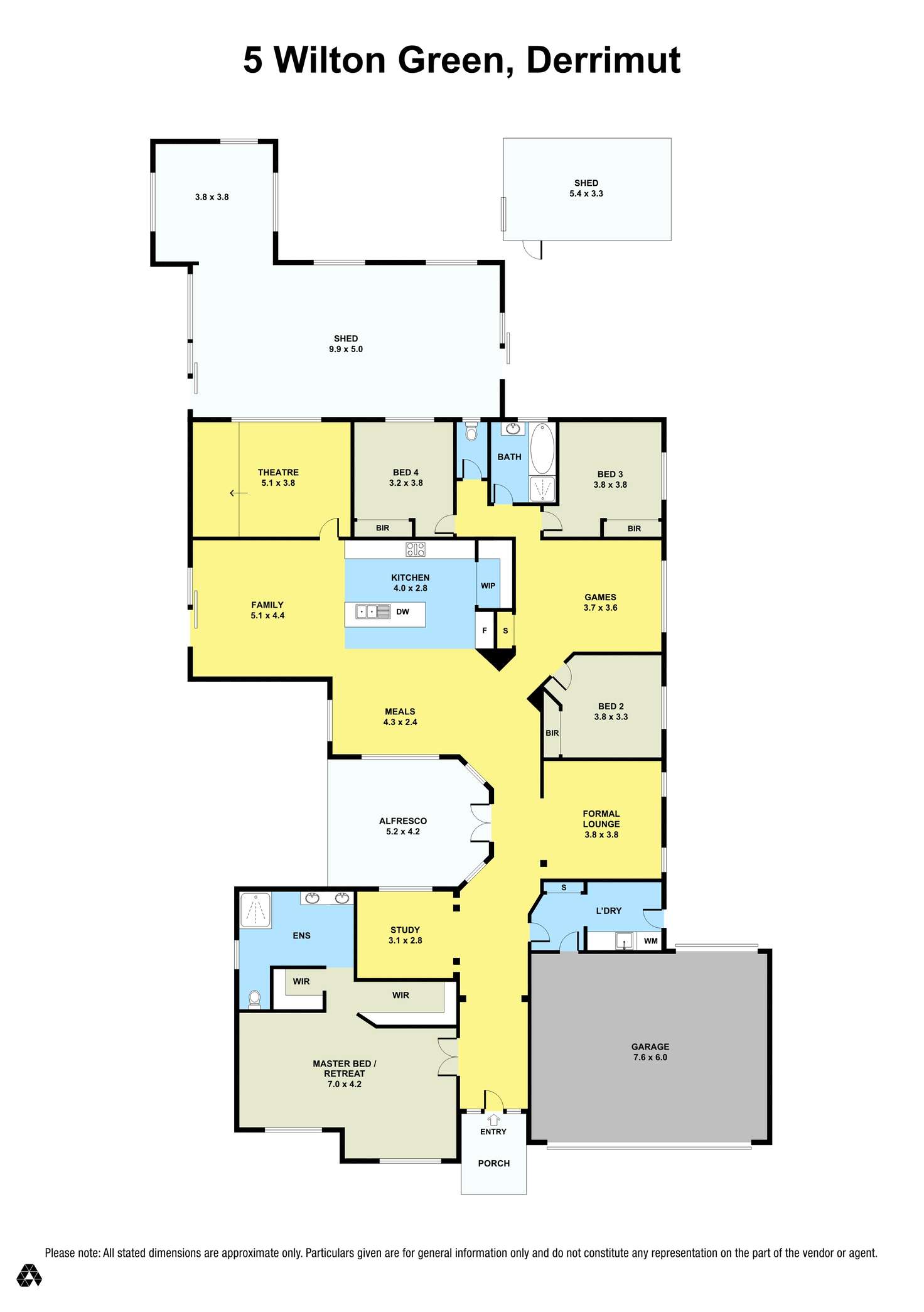 Floorplan of Homely house listing, 5 Wilton Green, Derrimut VIC 3026