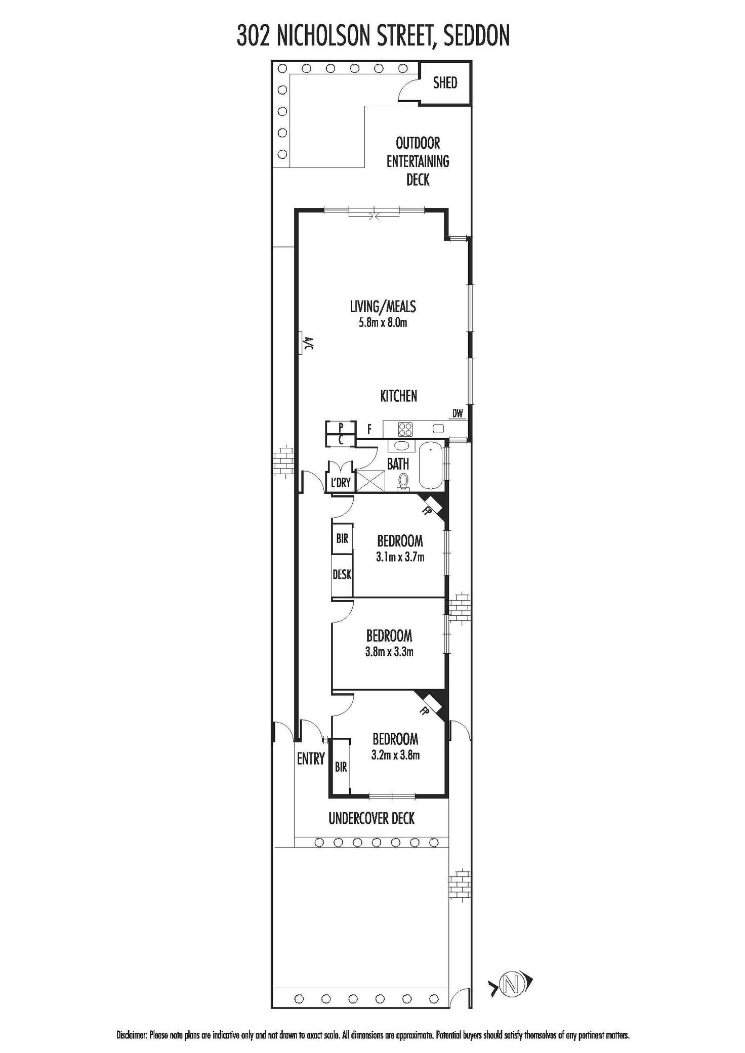 Floorplan of Homely house listing, 302 Nicholson Street, Seddon VIC 3011