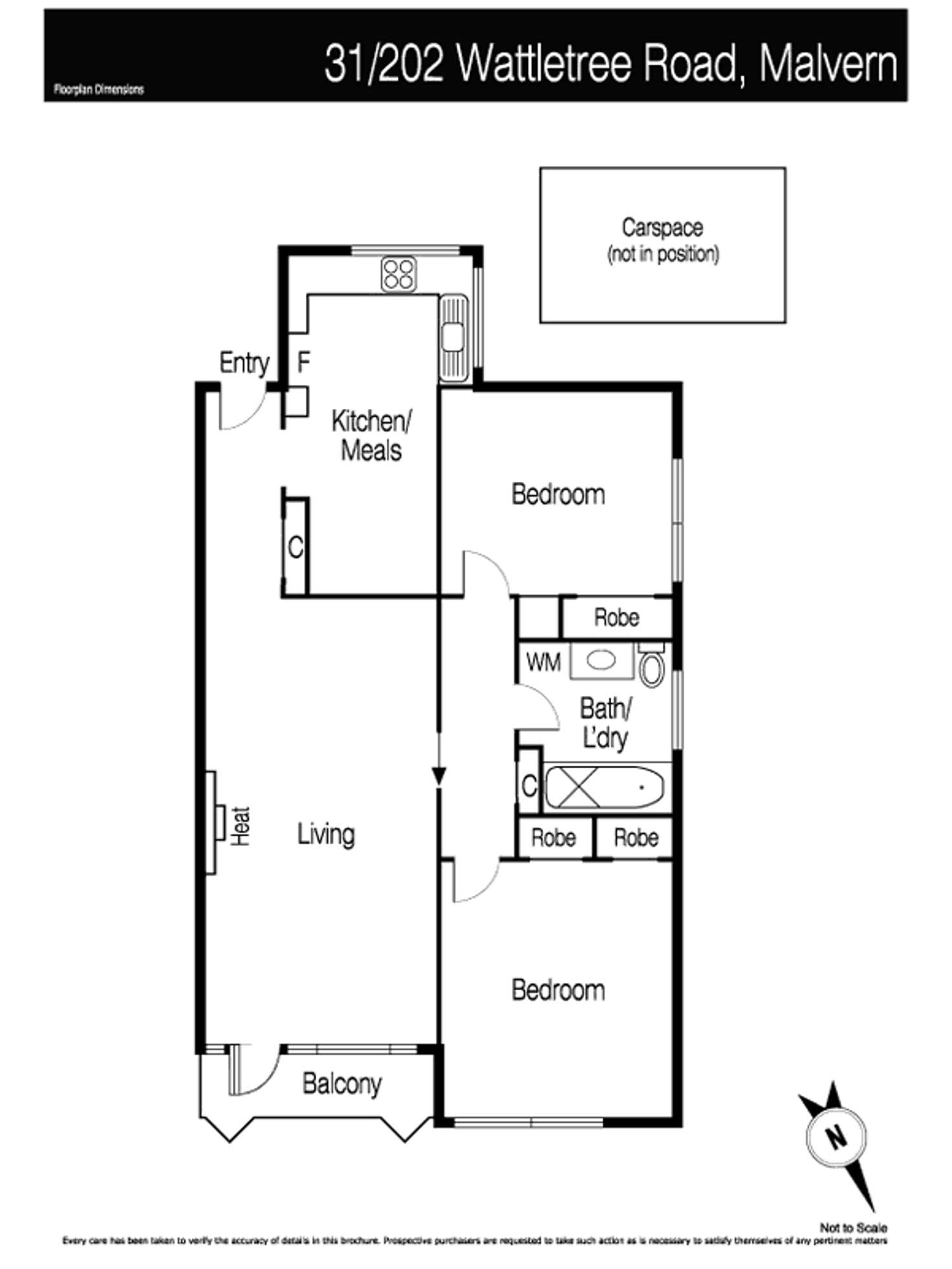 Floorplan of Homely unit listing, 31/202 Wattletree Road, Malvern VIC 3144