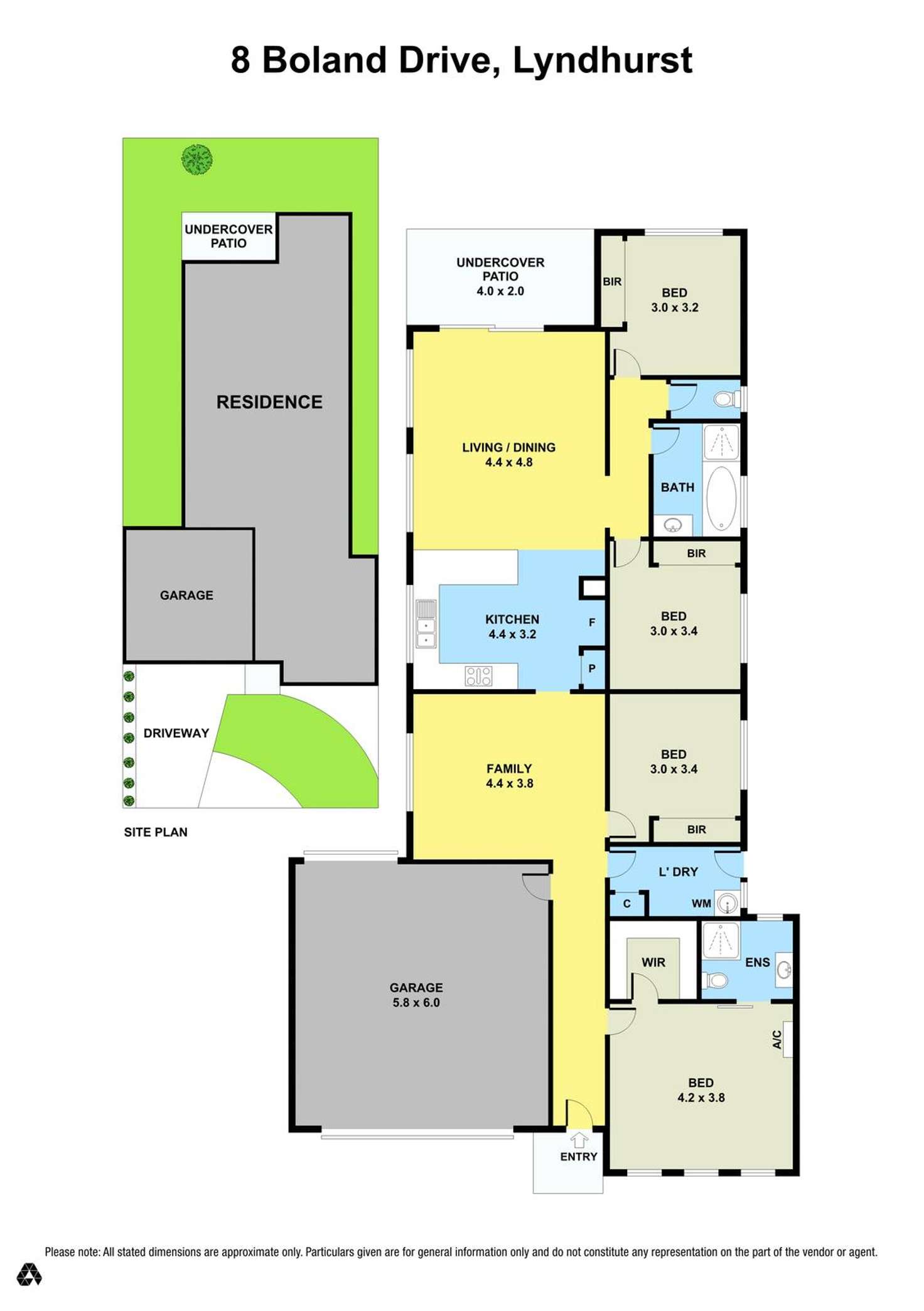 Floorplan of Homely house listing, 8 Boland Drive, Lyndhurst VIC 3975