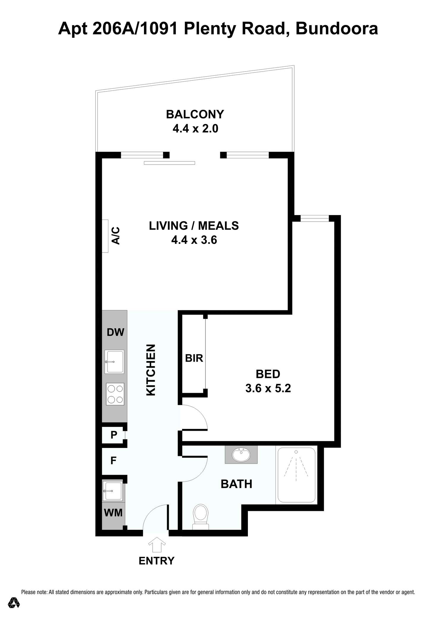 Floorplan of Homely apartment listing, 206A/1095 Plenty Road, Bundoora VIC 3083