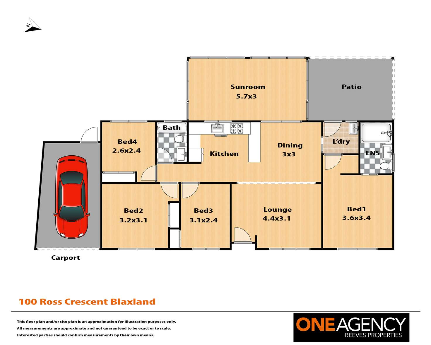 Floorplan of Homely house listing, 100 Ross Crescent, Blaxland NSW 2774