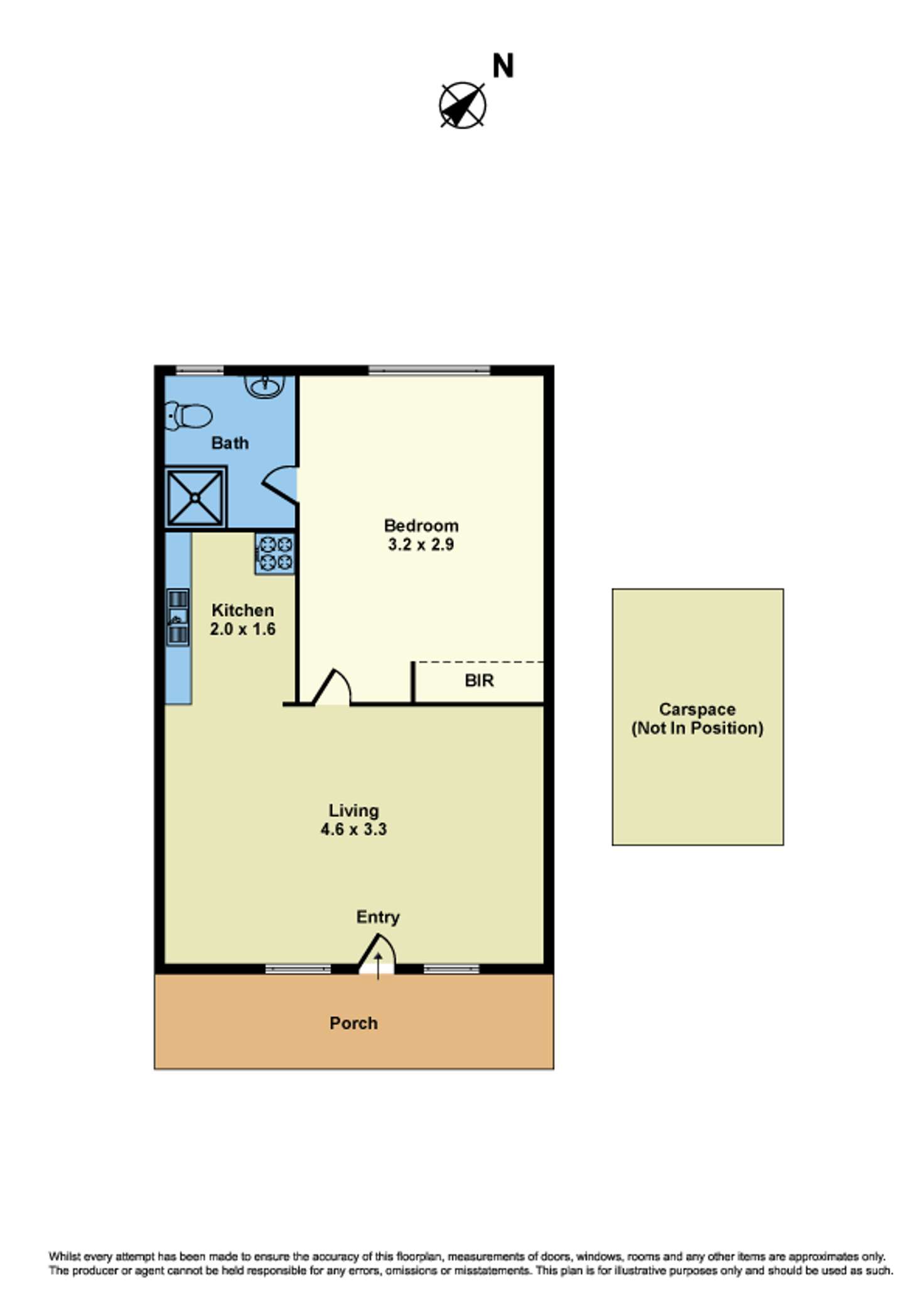 Floorplan of Homely unit listing, 3/83 Verdon Street, Williamstown VIC 3016