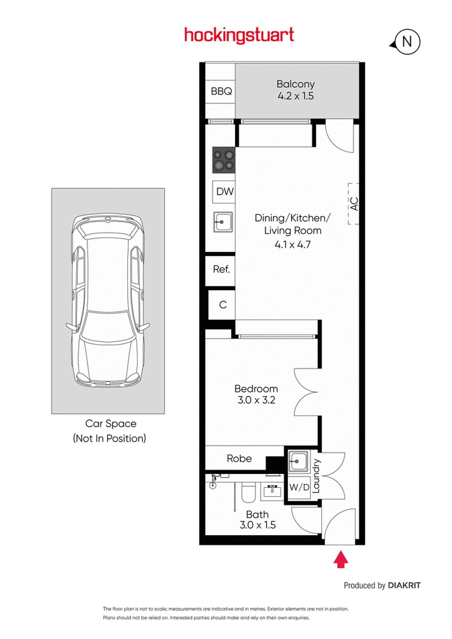 Floorplan of Homely apartment listing, 1510/12-14 Claremont Street, South Yarra VIC 3141