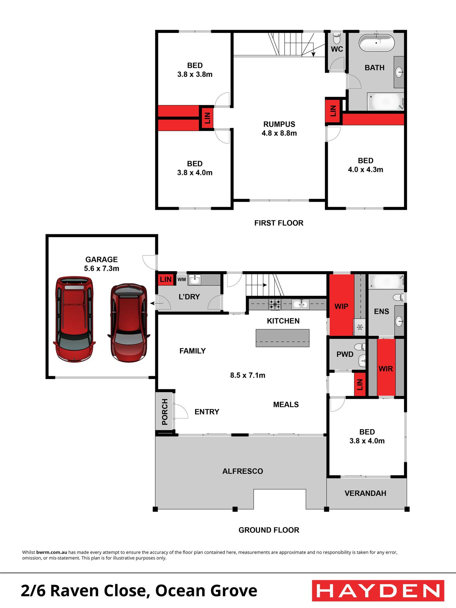 Floorplan of Homely house listing, 6B Raven Close, Ocean Grove VIC 3226