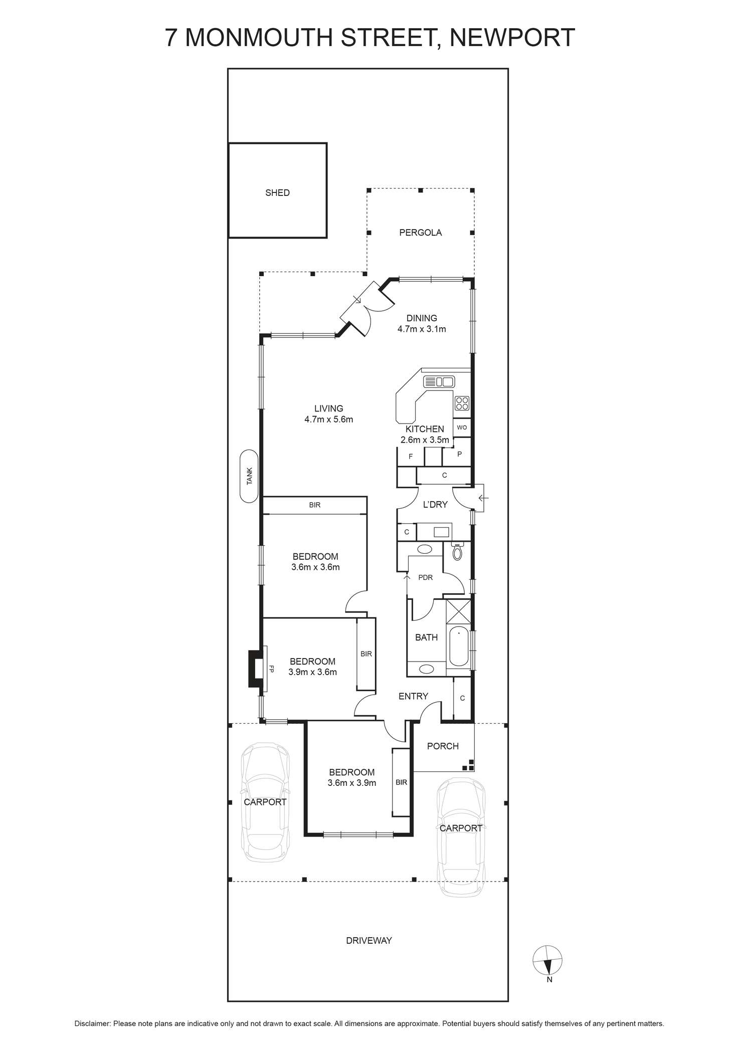 Floorplan of Homely house listing, 7 Monmouth Street, Newport VIC 3015