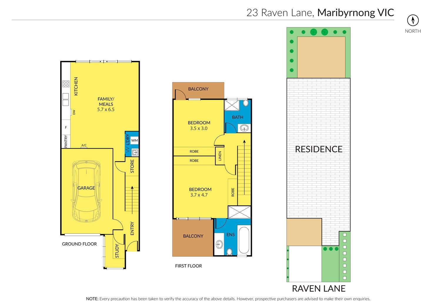 Floorplan of Homely townhouse listing, 23 Raven Lane, Maribyrnong VIC 3032
