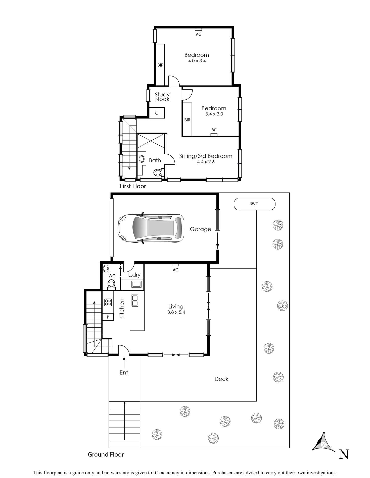 Floorplan of Homely townhouse listing, 1/10 Tonbridge Street, Carrum VIC 3197