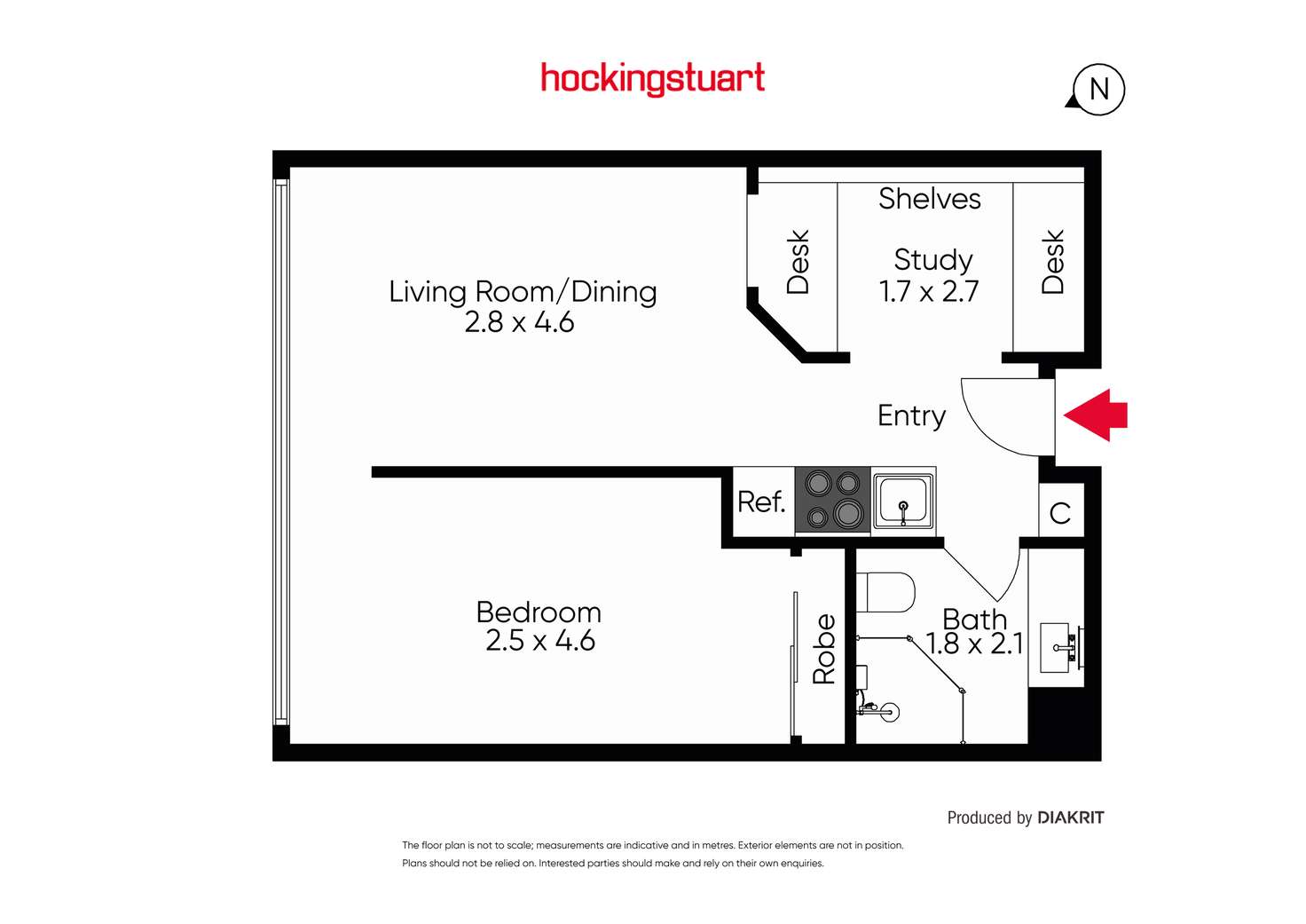 Floorplan of Homely apartment listing, 1904/570 Lygon Street, Carlton VIC 3053