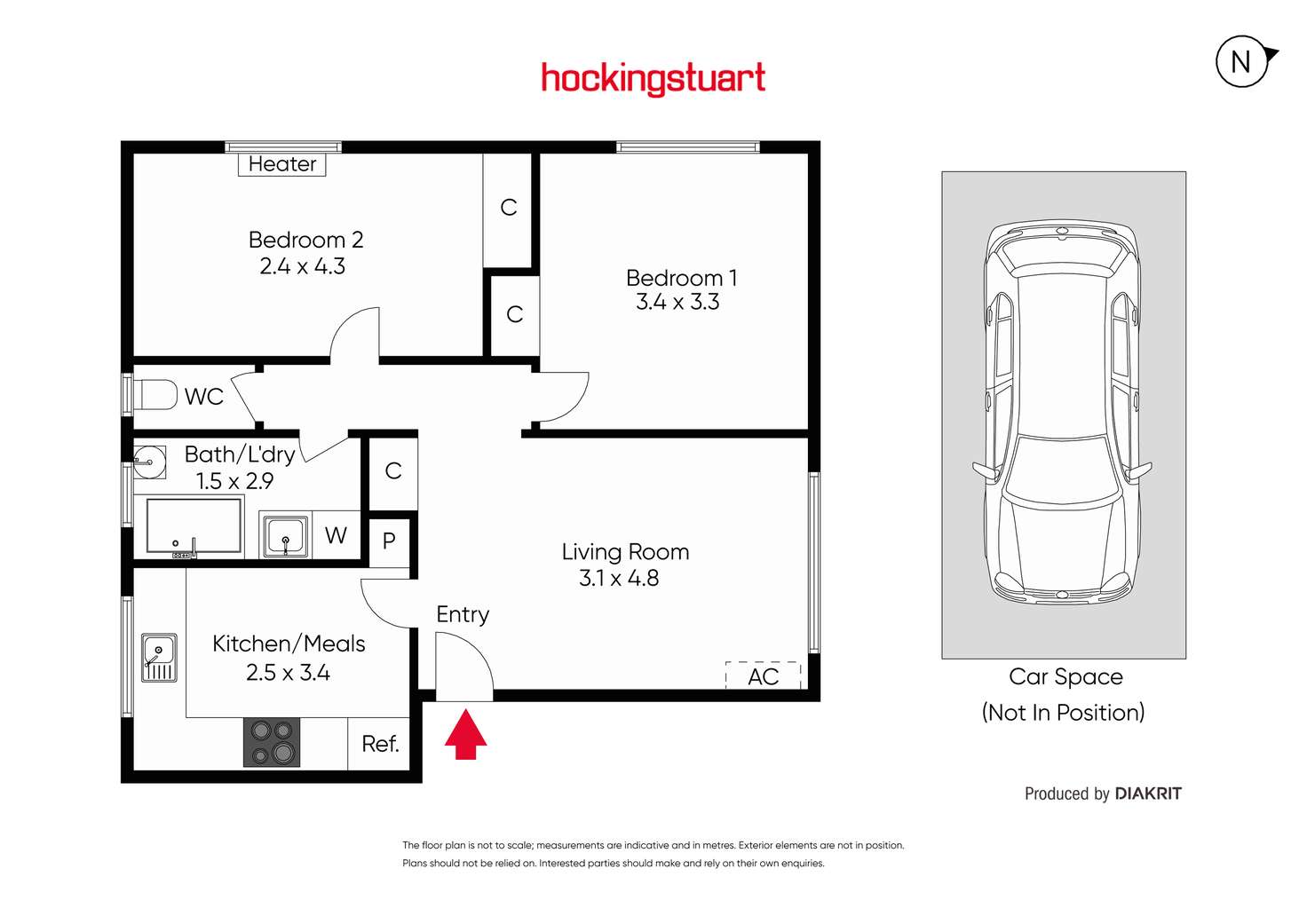 Floorplan of Homely flat listing, 1/6 Hatfield Court, West Footscray VIC 3012