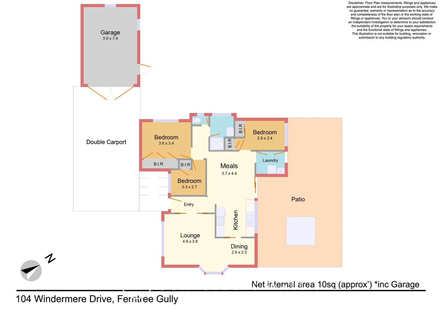 Floorplan of Homely house listing, 104 Windermere Drive, Ferntree Gully VIC 3156
