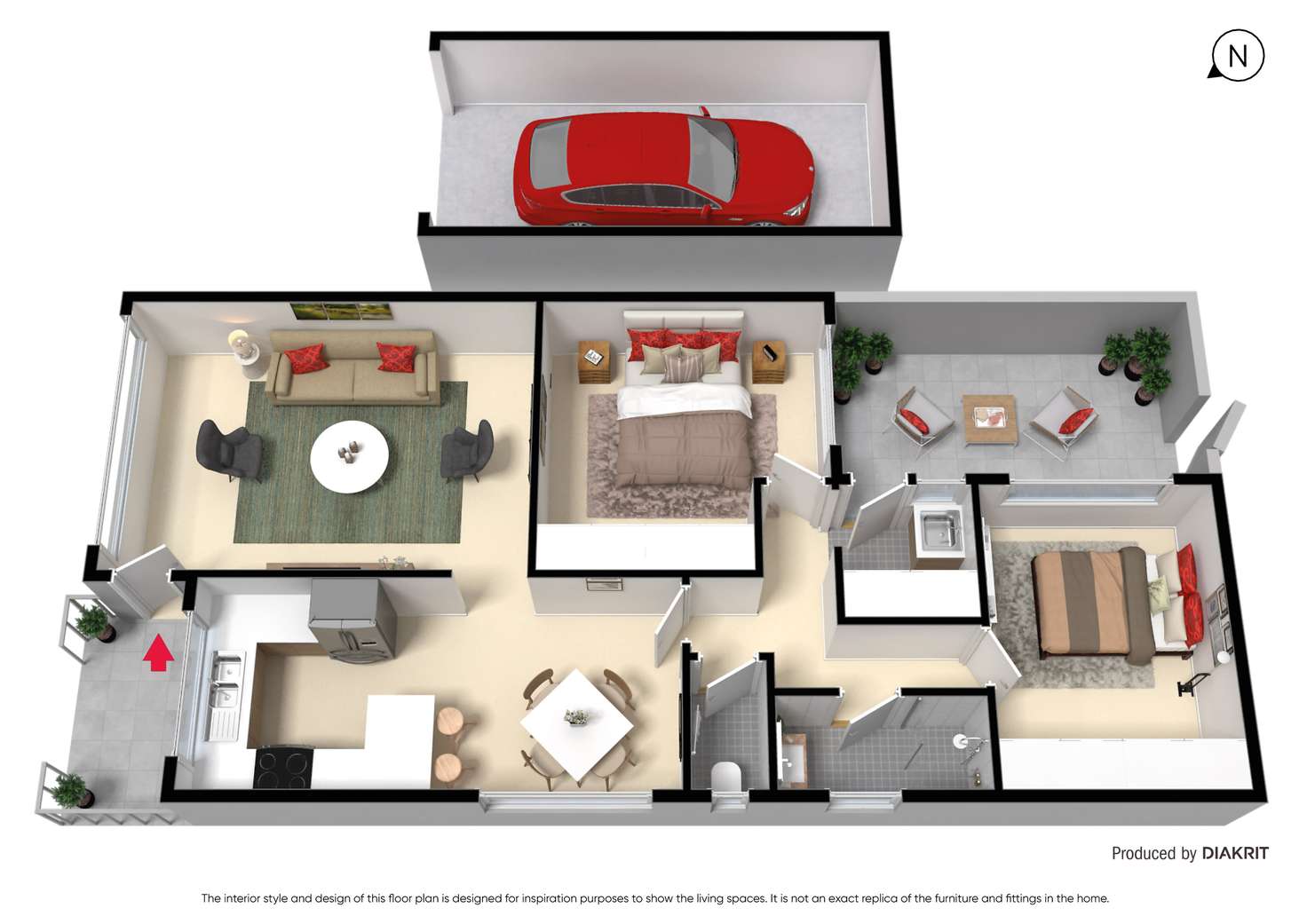 Floorplan of Homely unit listing, 4/36-38 Denbigh Street, Frankston VIC 3199