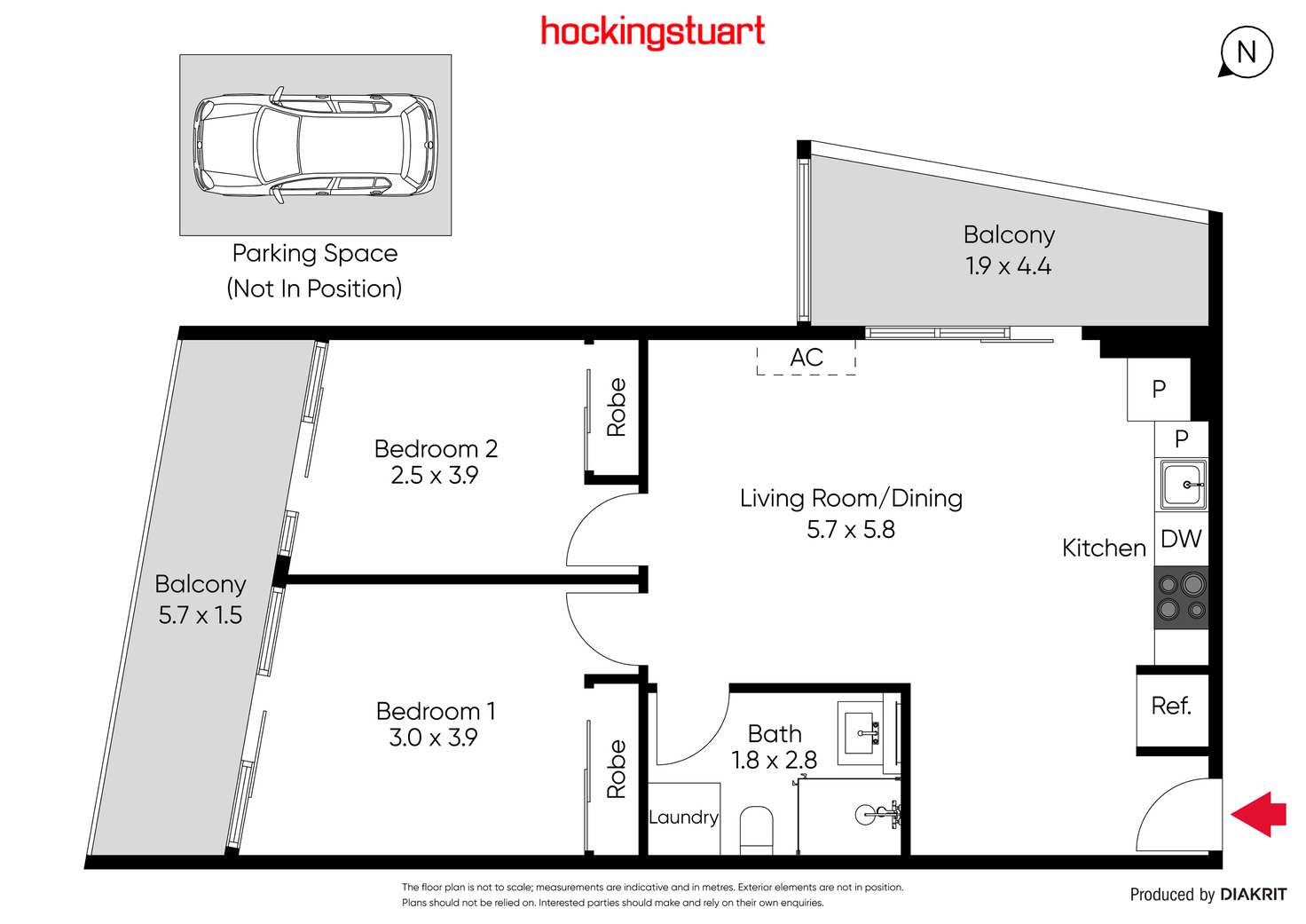 Floorplan of Homely apartment listing, 105/15 Pickles Street, Port Melbourne VIC 3207