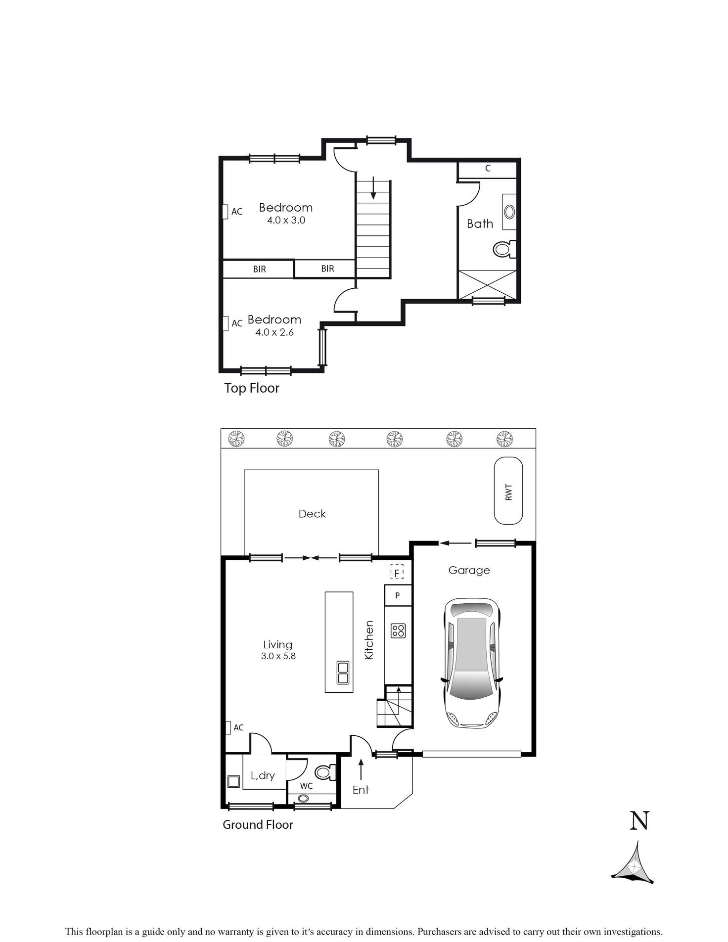 Floorplan of Homely townhouse listing, 2/10 Tonbridge Street, Carrum VIC 3197