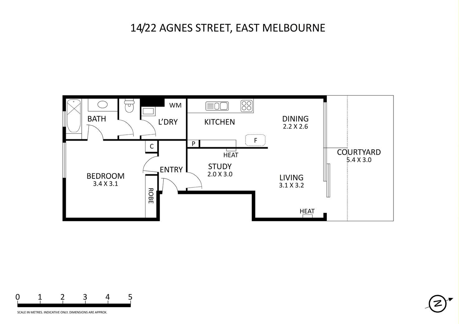 Floorplan of Homely apartment listing, 14/22 Agnes Street, East Melbourne VIC 3002