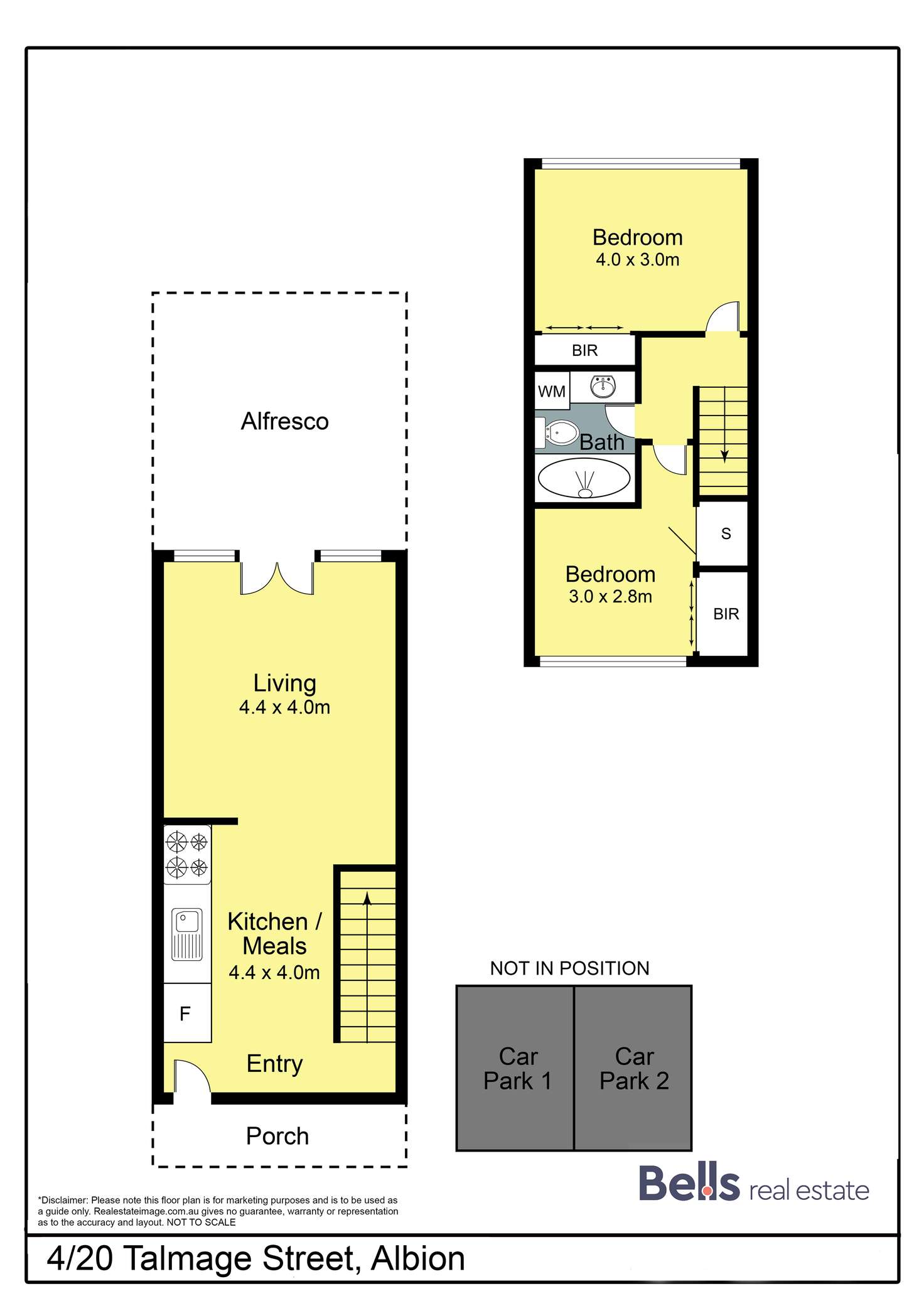 Floorplan of Homely townhouse listing, 4/20 Talmage Street, Albion VIC 3020