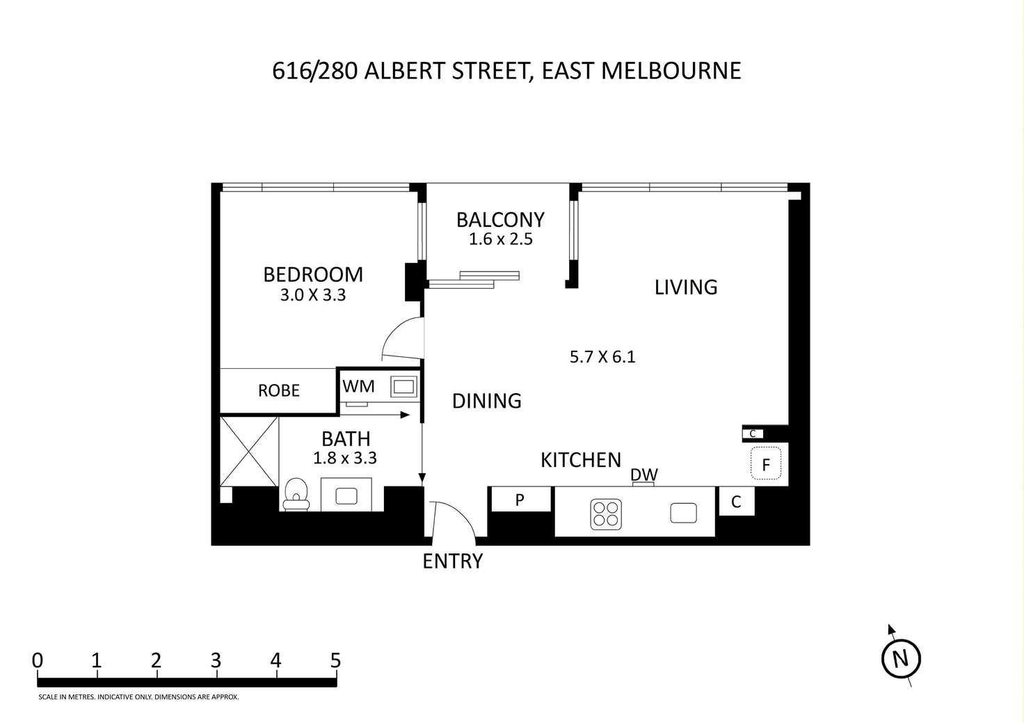 Floorplan of Homely apartment listing, 616/280 Albert Street, East Melbourne VIC 3002