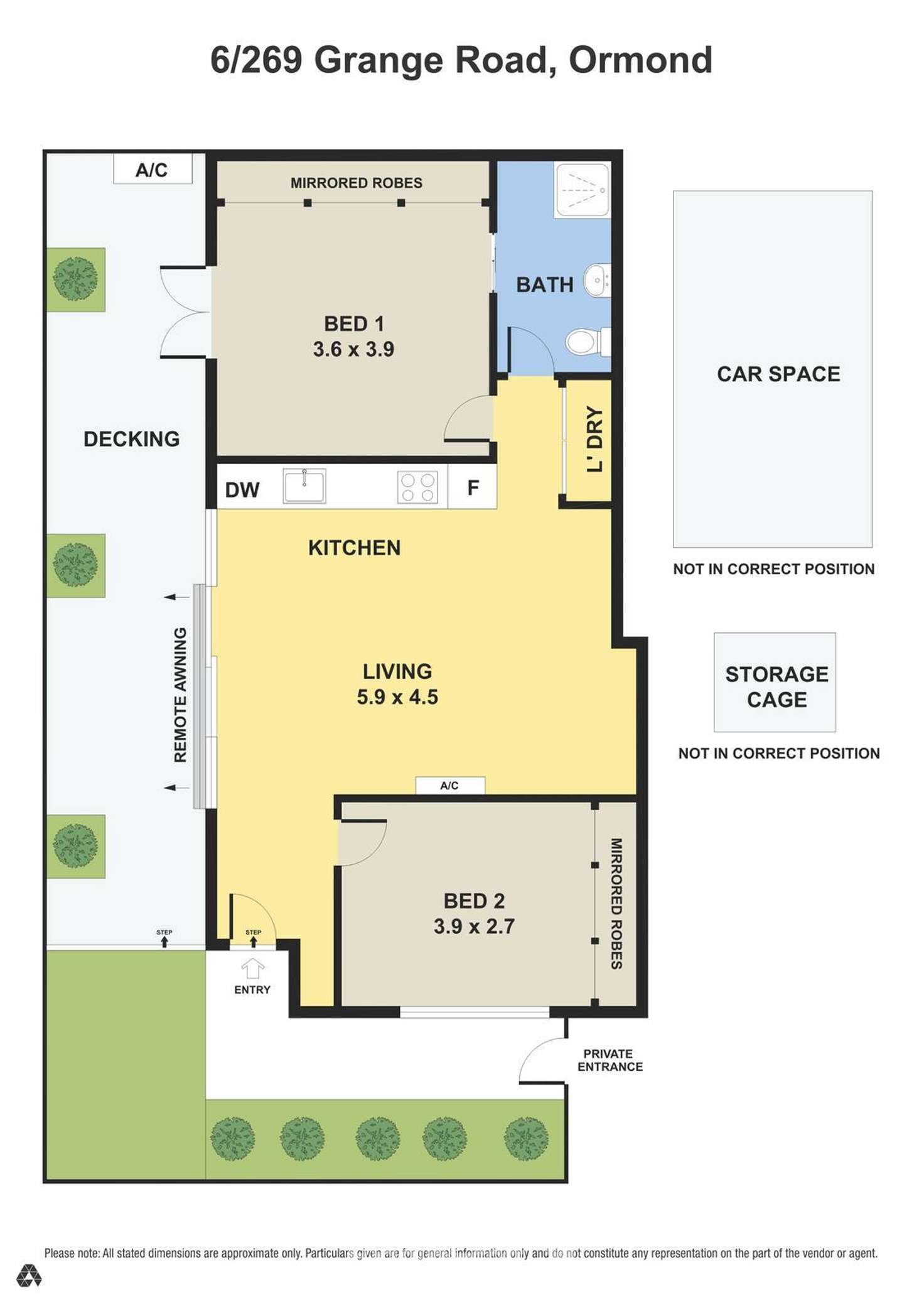 Floorplan of Homely apartment listing, 6/269 Grange Road, Ormond VIC 3204