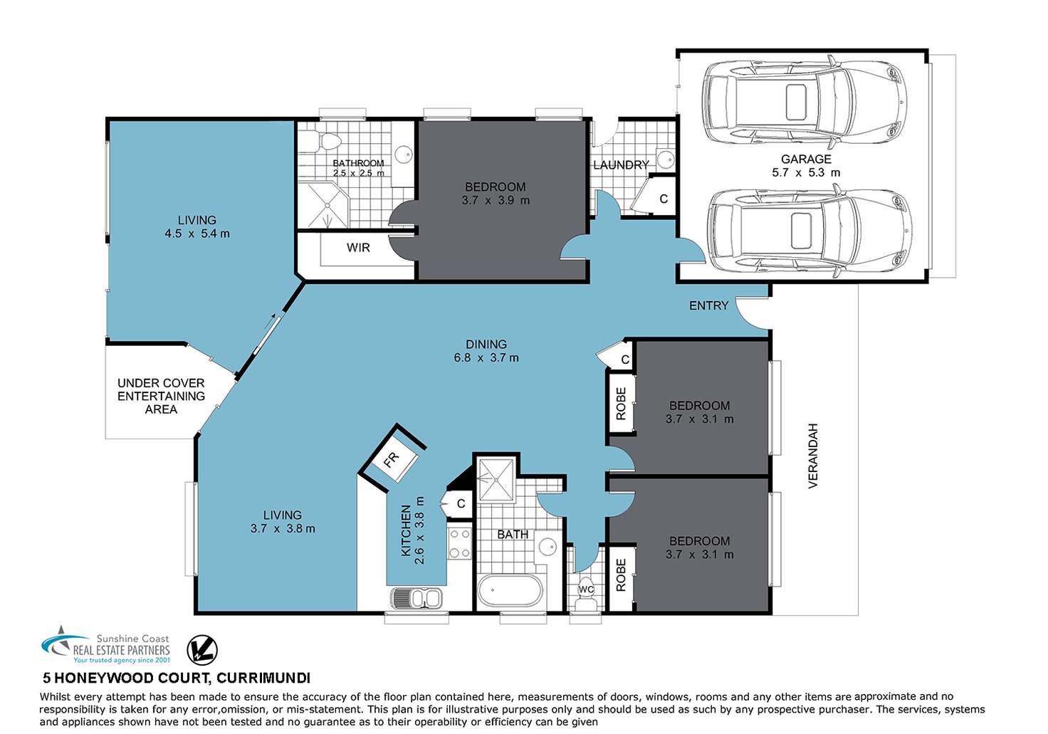 Floorplan of Homely house listing, 5 Honeywood Court, Currimundi QLD 4551