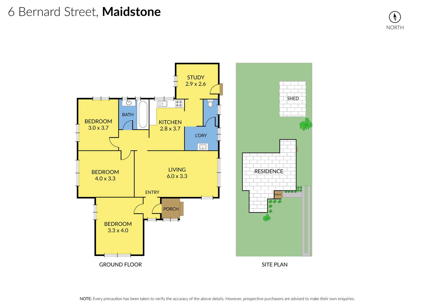 Floorplan of Homely house listing, 6 Bernard Street, Maidstone VIC 3012