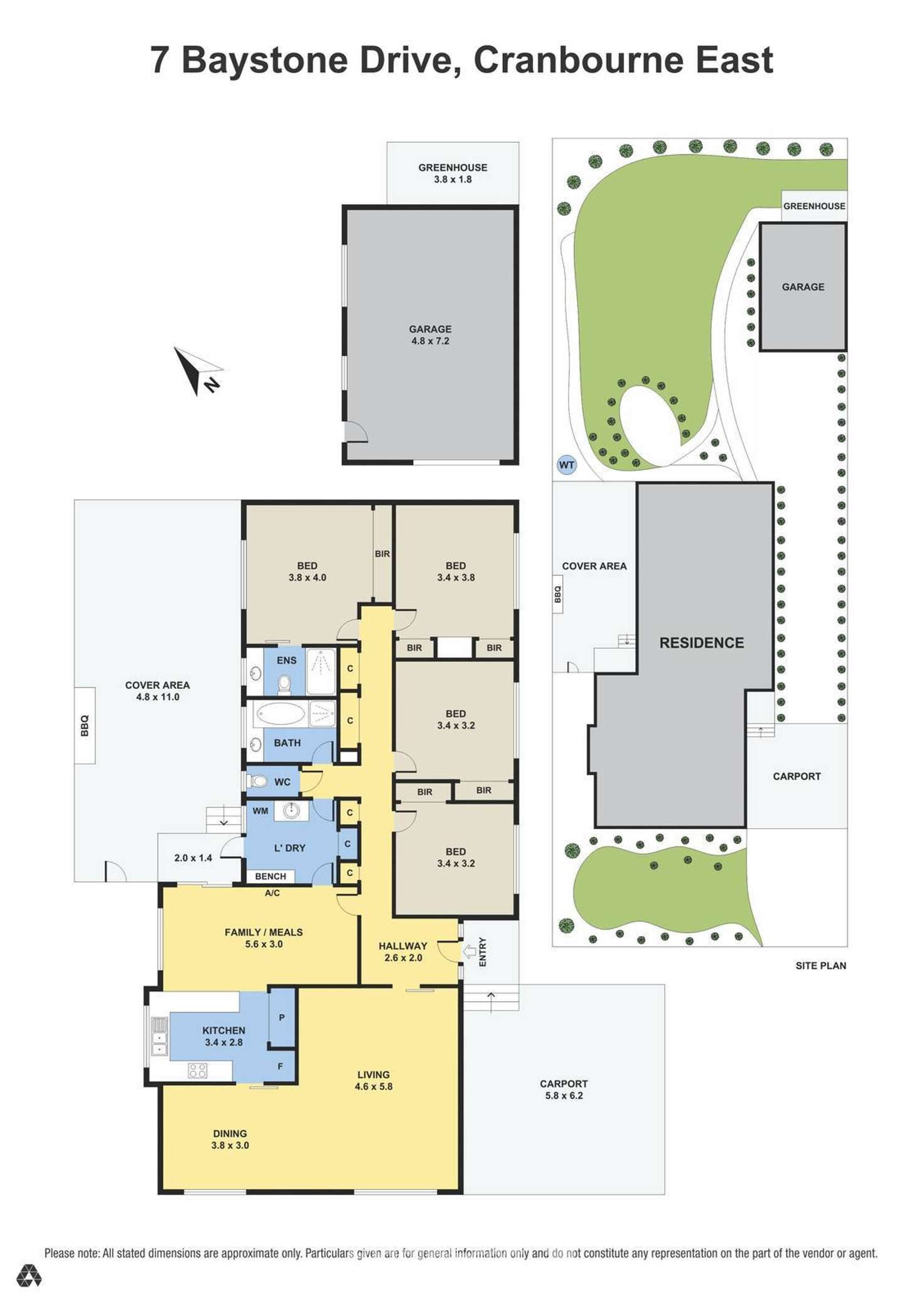 Floorplan of Homely house listing, 7 Baystone Drive, Cranbourne VIC 3977