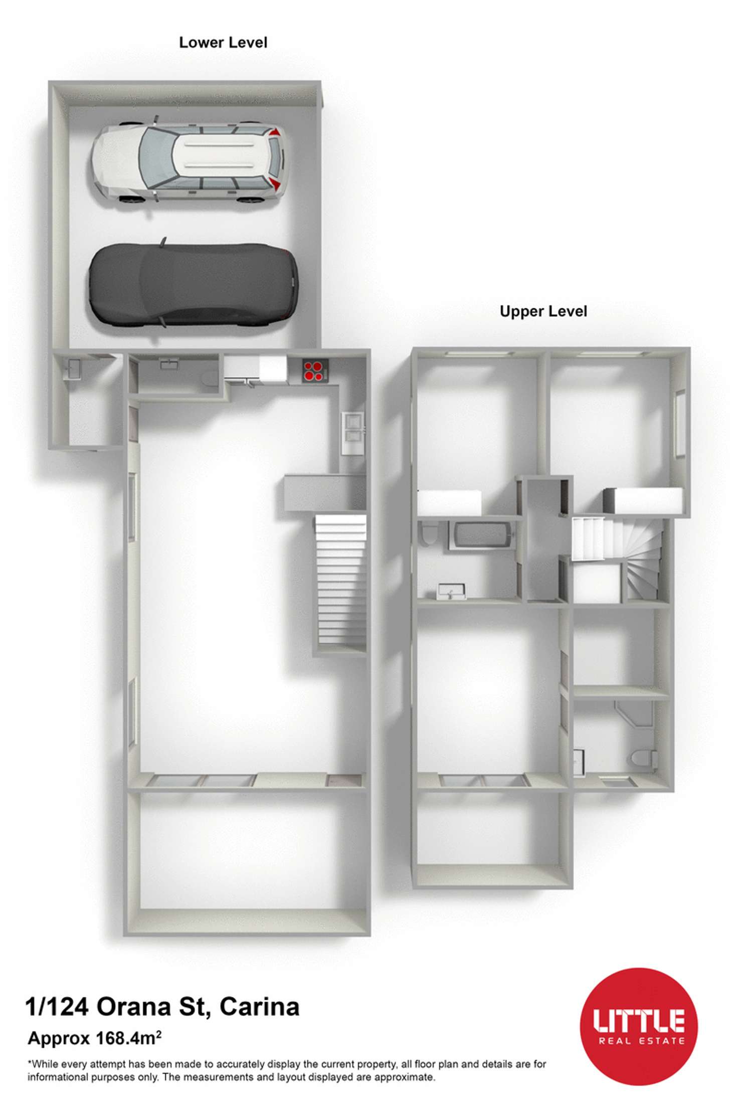 Floorplan of Homely townhouse listing, 1/124 Orana Street, Carina QLD 4152