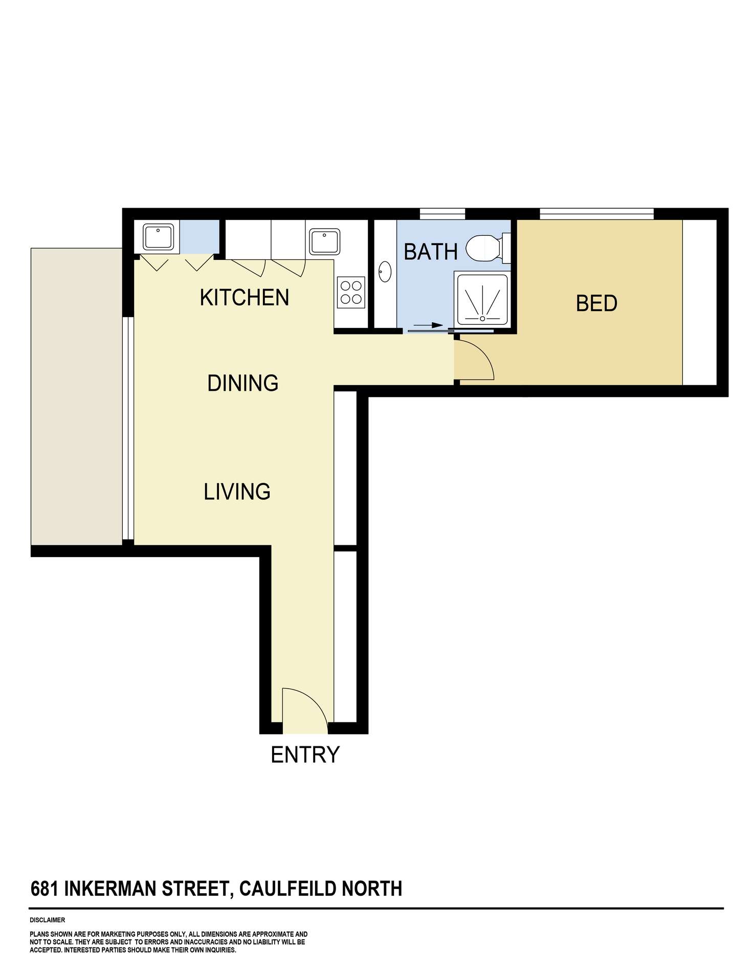 Floorplan of Homely unit listing, 107/681 Inkerman Road, Caulfield North VIC 3161