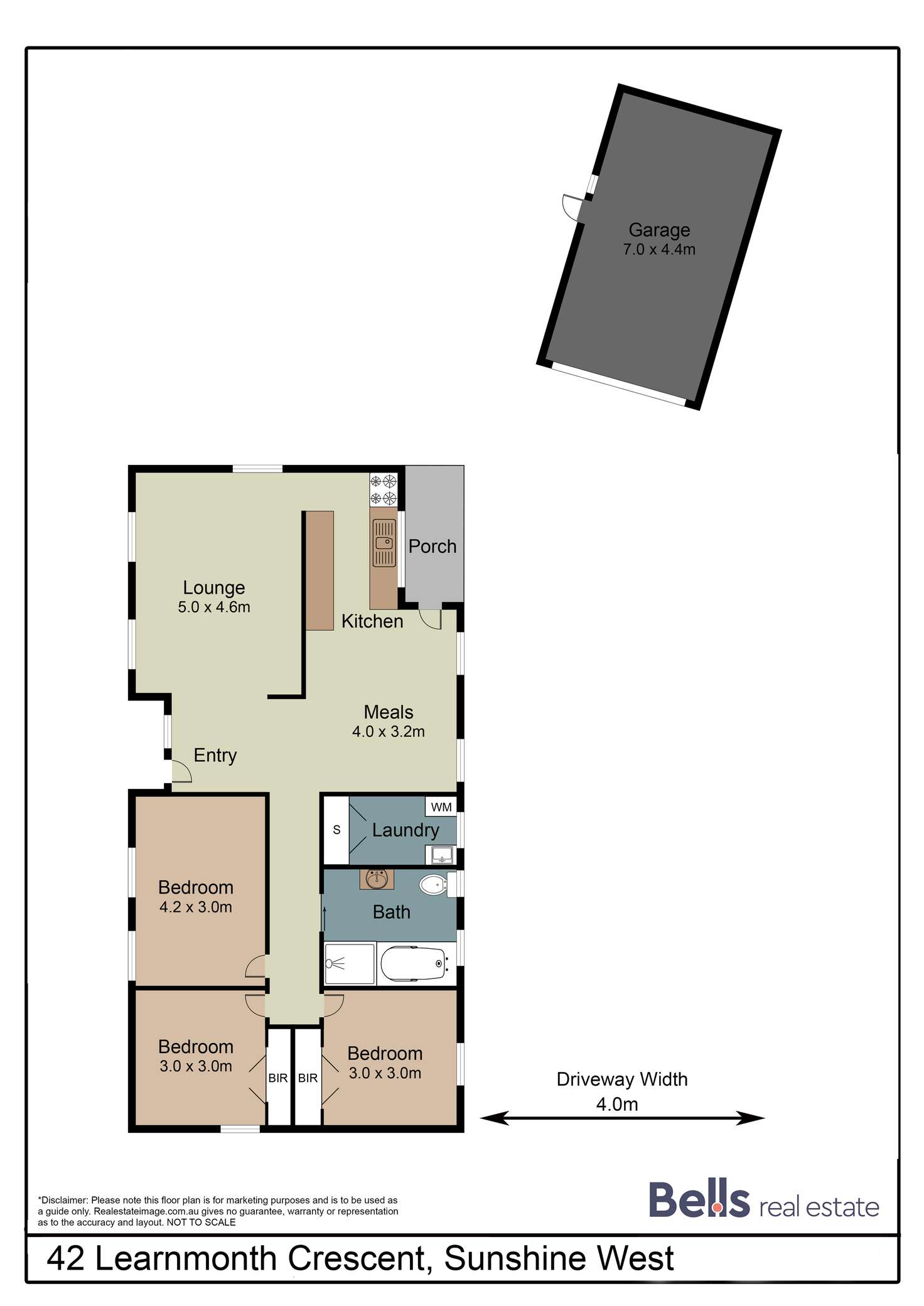 Floorplan of Homely house listing, 42 Learmonth Crescent, Sunshine West VIC 3020