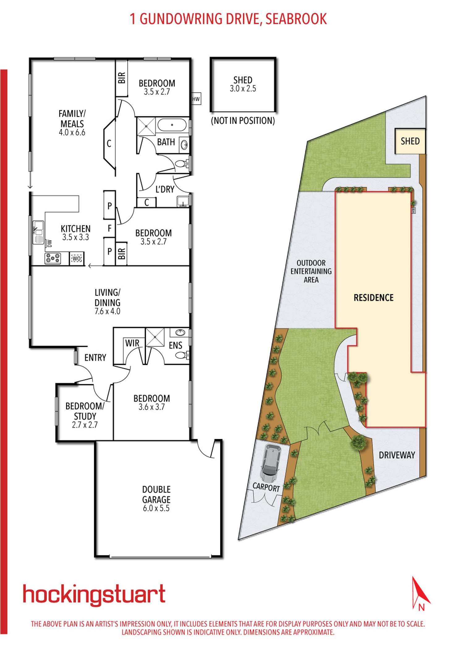 Floorplan of Homely house listing, 1 Gundowring Drive, Seabrook VIC 3028