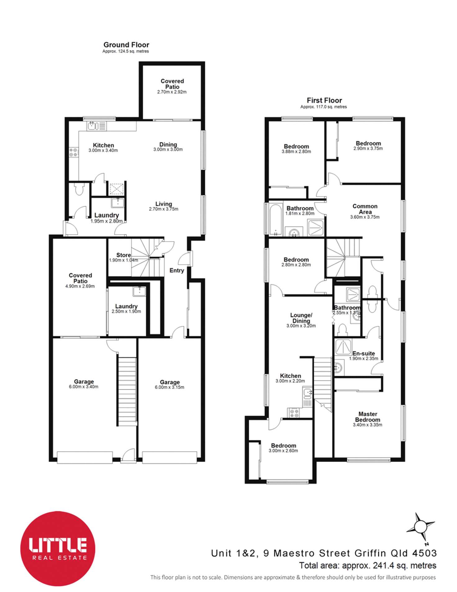 Floorplan of Homely semiDetached listing, 1&2/9 Maestro Street, Griffin QLD 4503