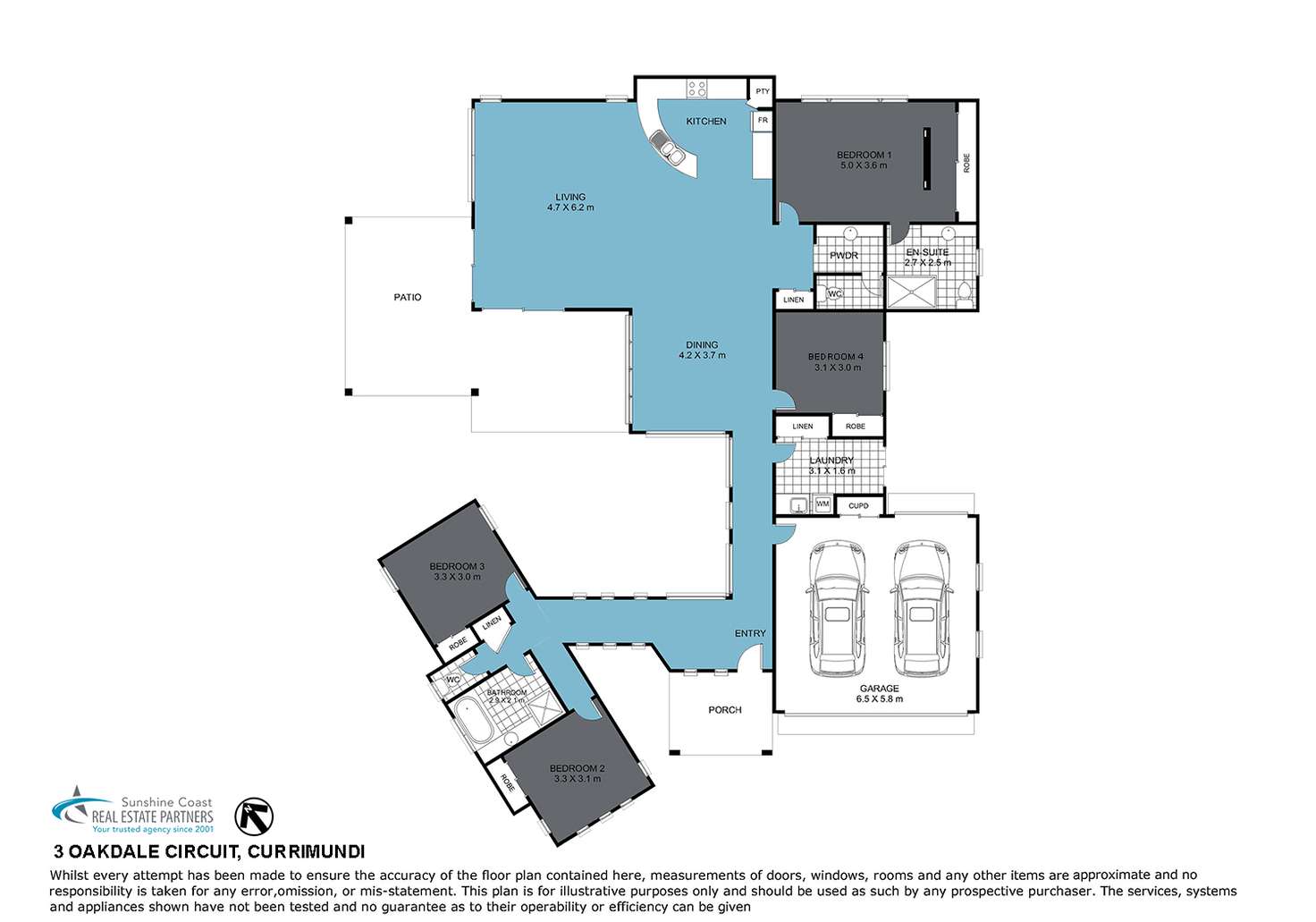 Floorplan of Homely house listing, 3 Oakdale Circuit, Currimundi QLD 4551
