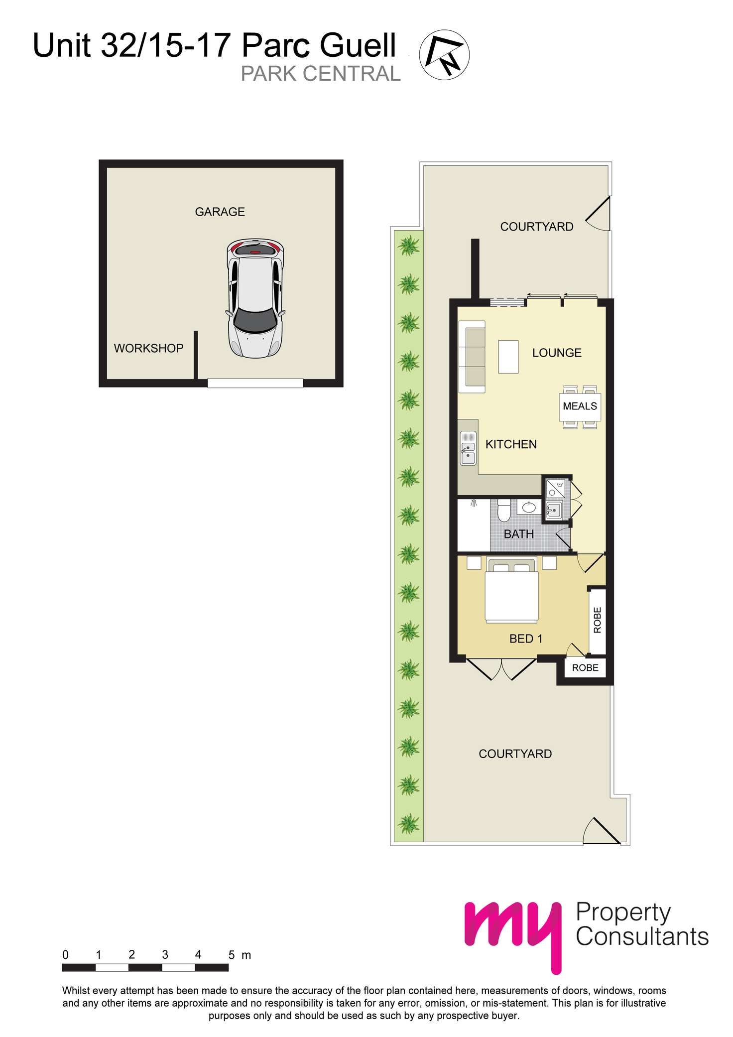 Floorplan of Homely unit listing, 32/15-17 Parc Guell Drive, Campbelltown NSW 2560