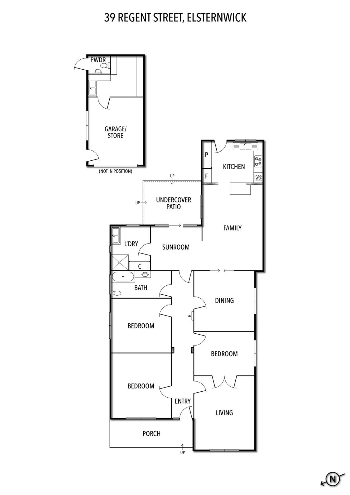 Floorplan of Homely house listing, 39 Regent Street, Elsternwick VIC 3185