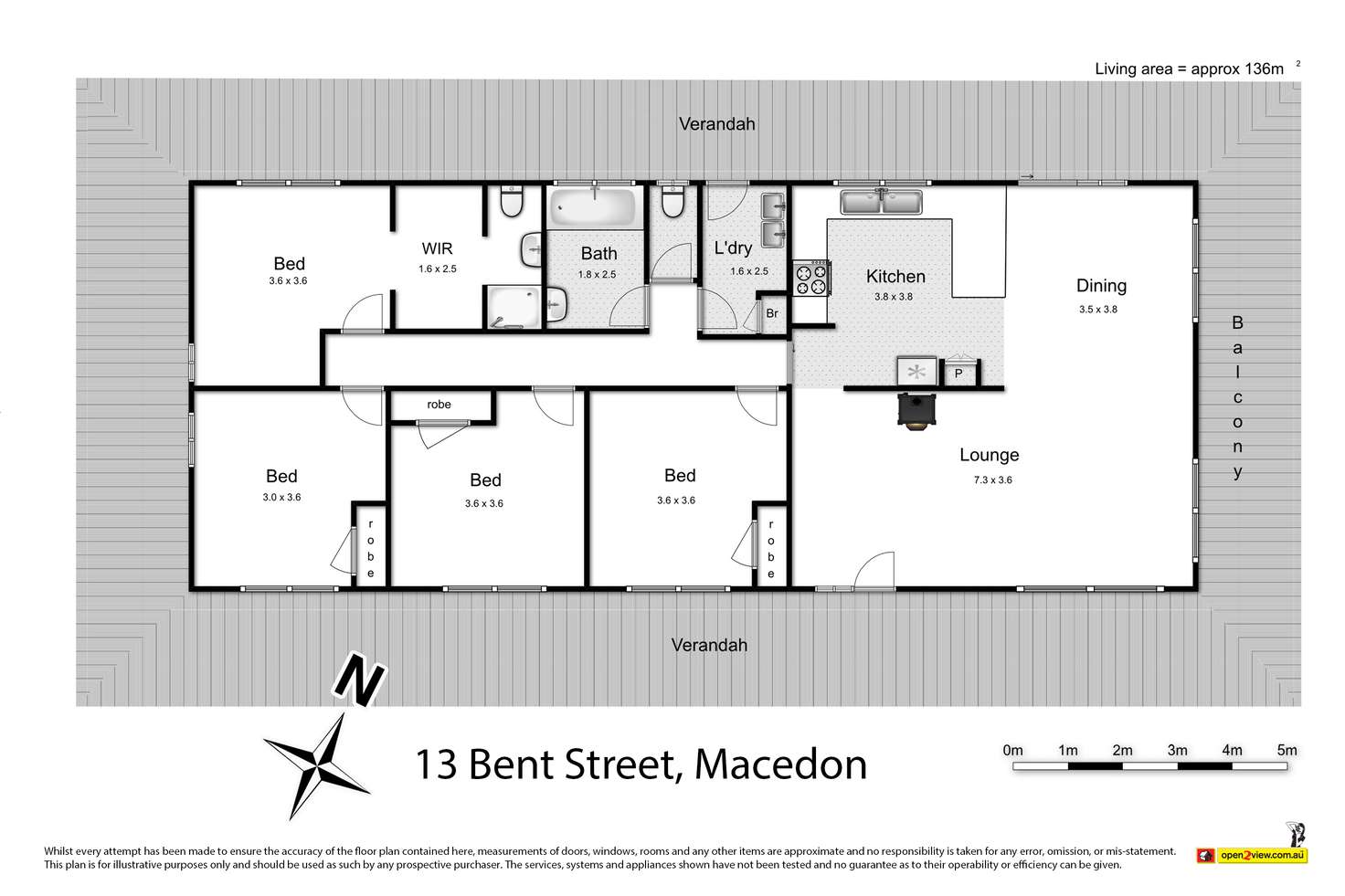 Floorplan of Homely house listing, 13 Bent Street, Macedon VIC 3440