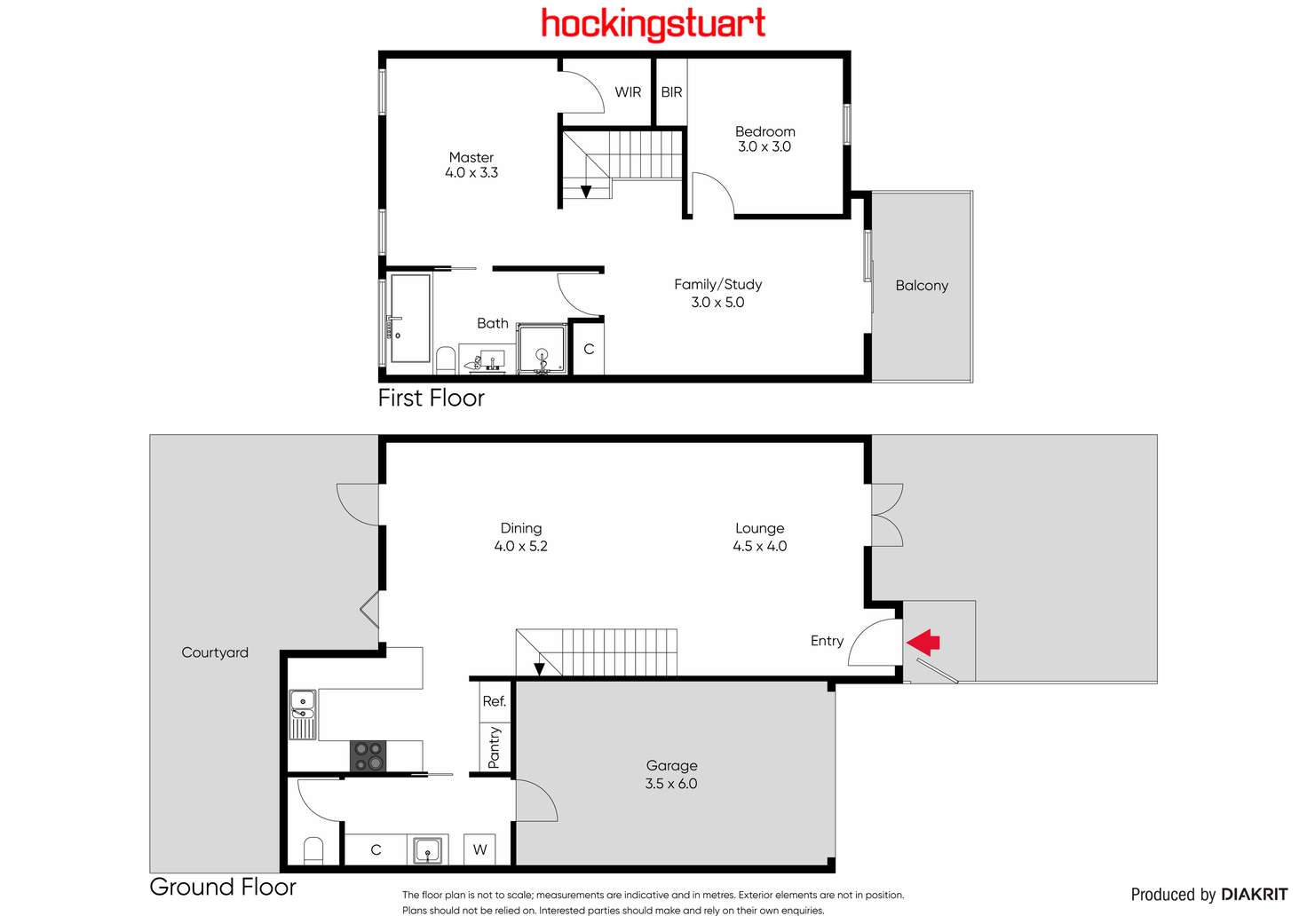 Floorplan of Homely townhouse listing, 1B Saltley Street, South Kingsville VIC 3015