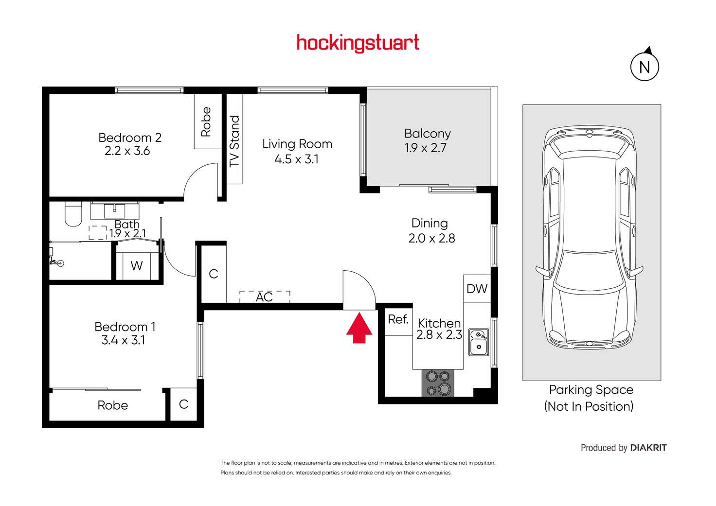 Floorplan of Homely apartment listing, 3/76 Jeffcott Street, West Melbourne VIC 3003