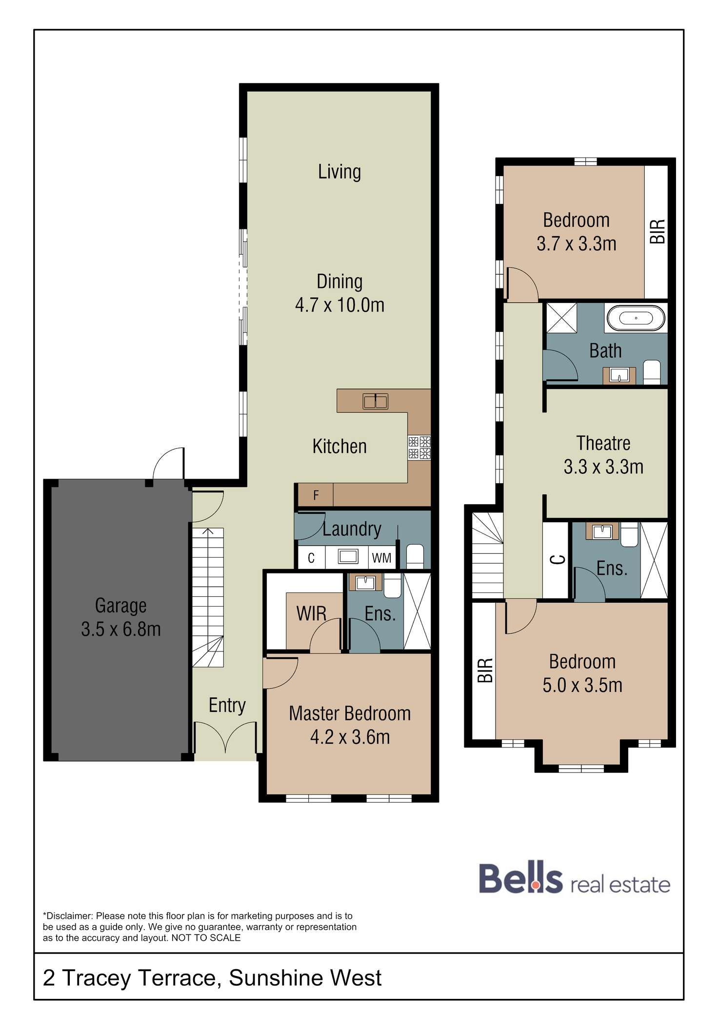 Floorplan of Homely townhouse listing, 2A Tracey Terrace, Sunshine West VIC 3020