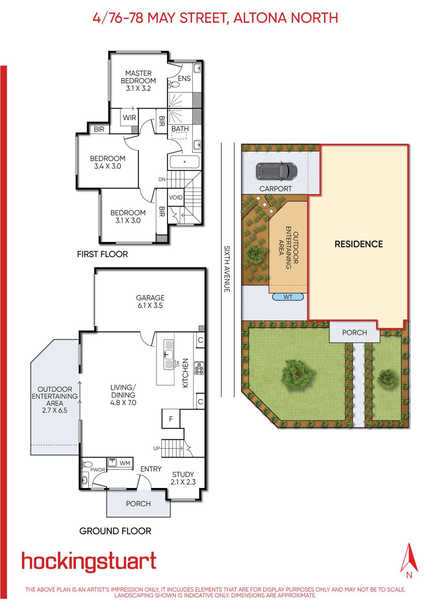 Floorplan of Homely townhouse listing, 3, 4, 5/76-78 May Street, Altona North VIC 3025