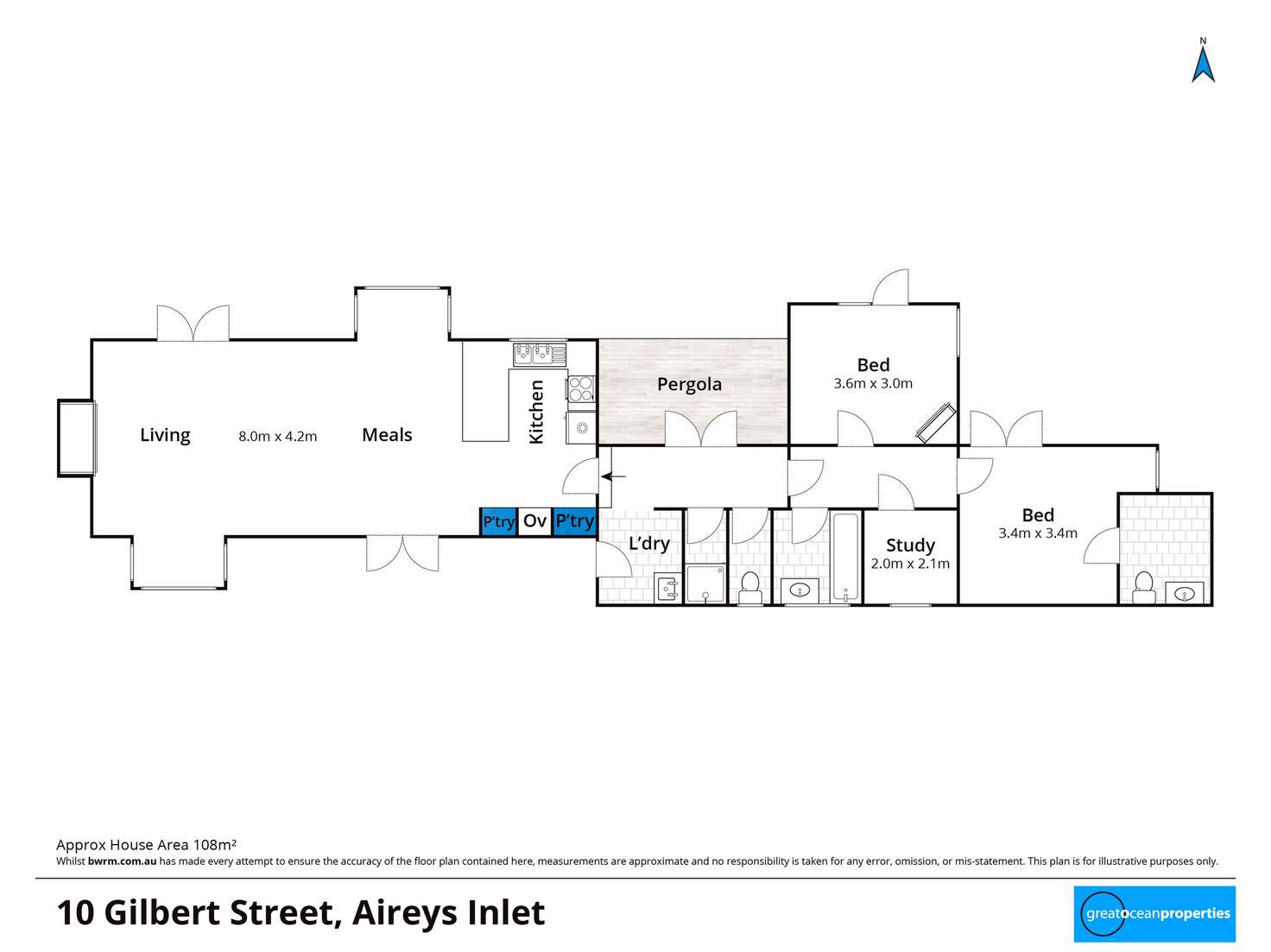 Floorplan of Homely house listing, 10 Gilbert Street, Aireys Inlet VIC 3231