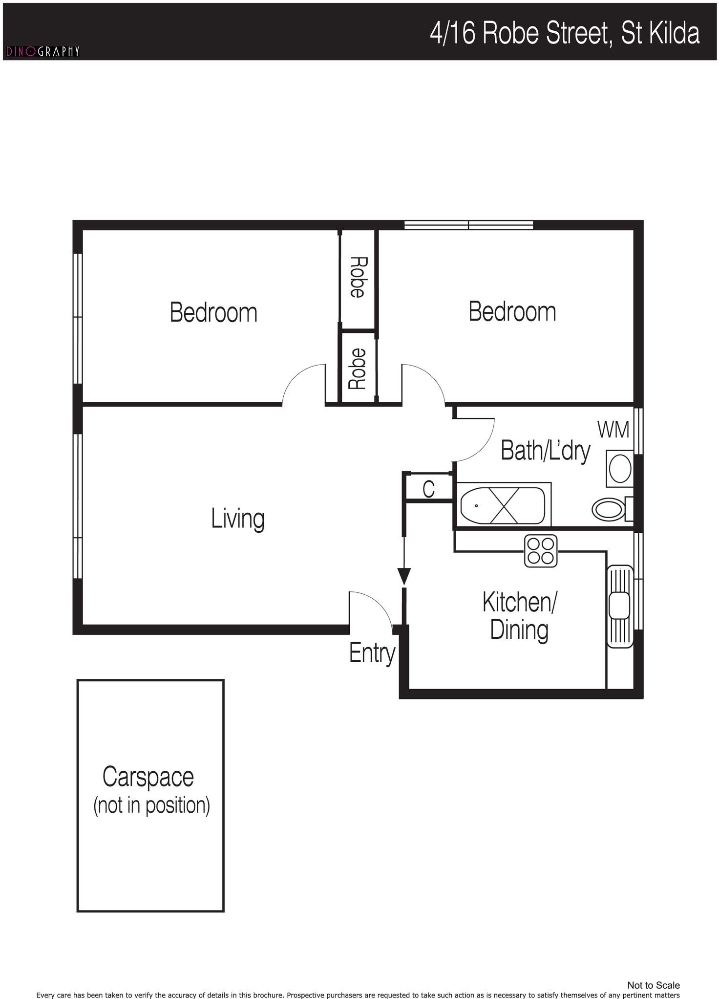 Floorplan of Homely apartment listing, 4/16 Robe Street, St Kilda VIC 3182