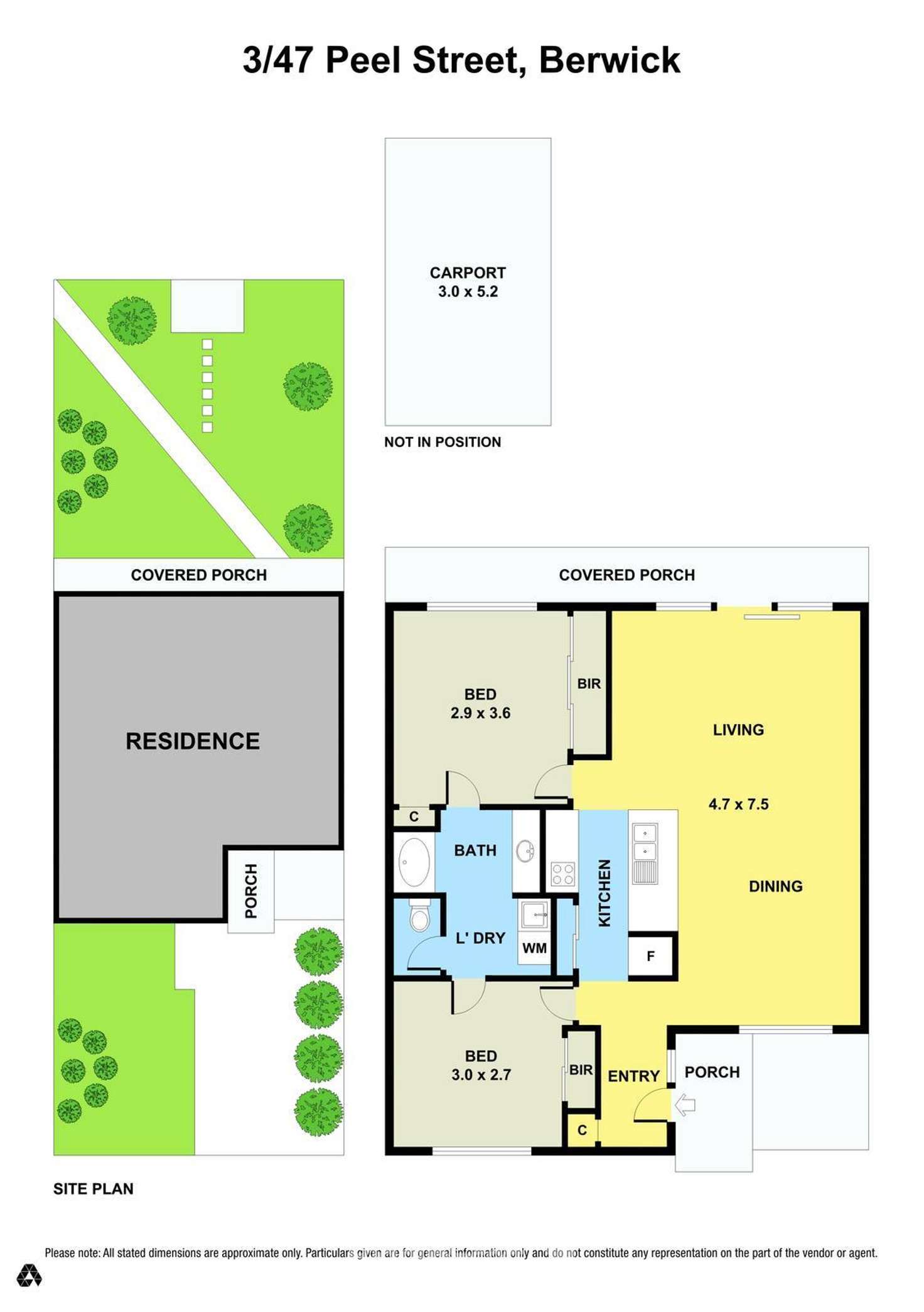 Floorplan of Homely unit listing, 3/47 Peel Street, Berwick VIC 3806